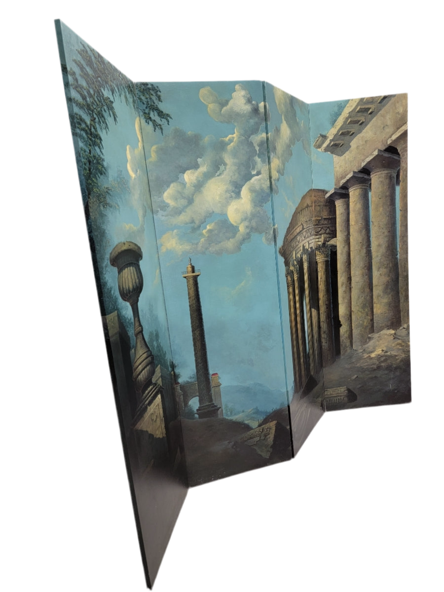 Vintage Italian Hand Painted Screen by Maitland Smith
