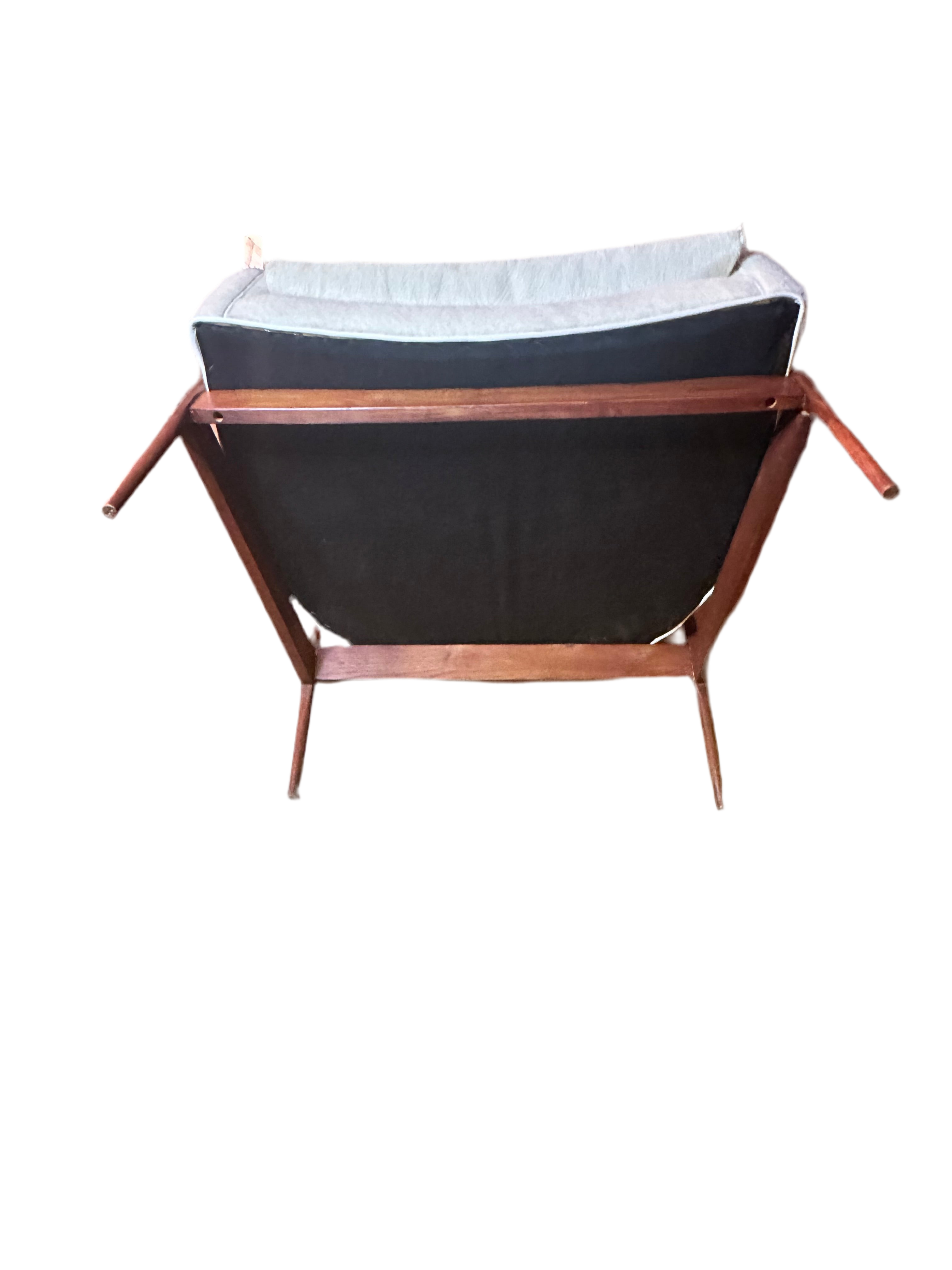 Mid Century Modern Lawrence Peabody High Back Lounge Chair Newly Upholstered