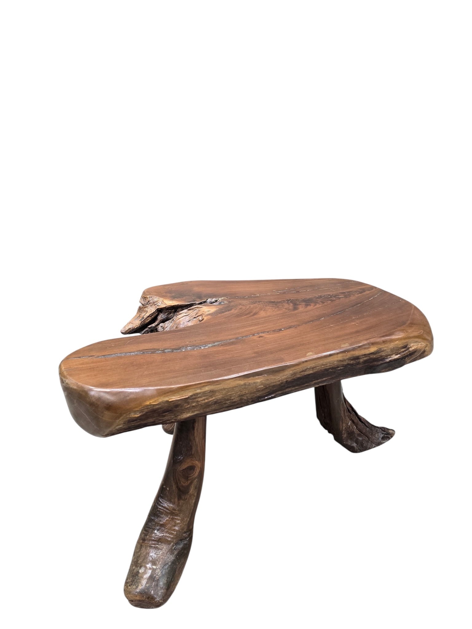 Vintage Live Edge Wood Slab Table