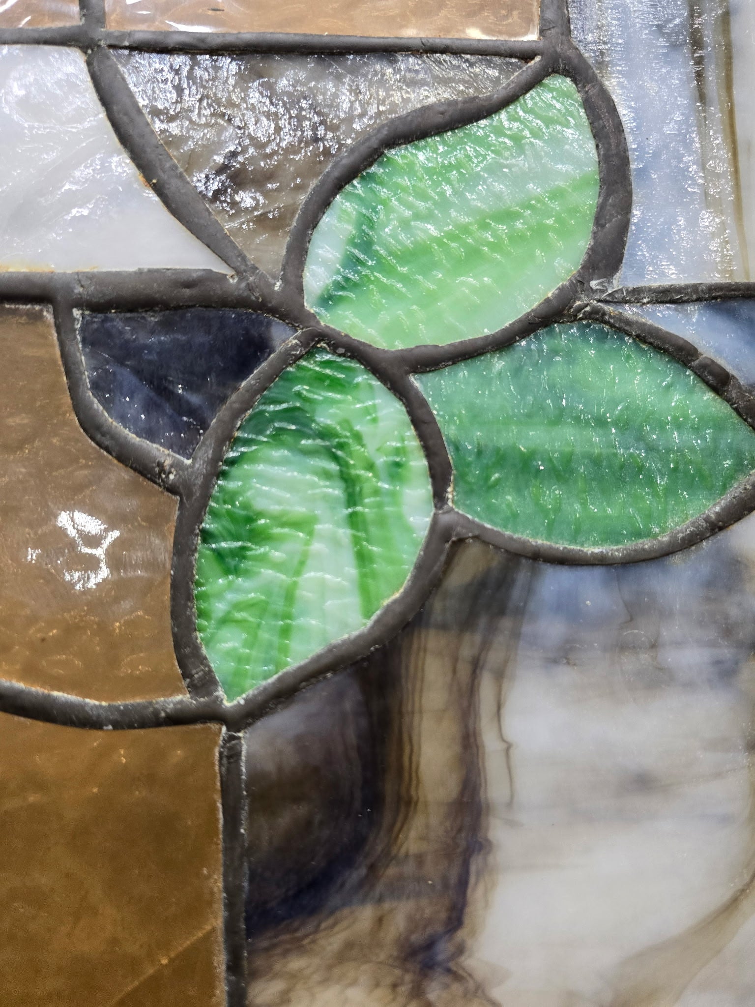Peacock Design Stained Glass Window