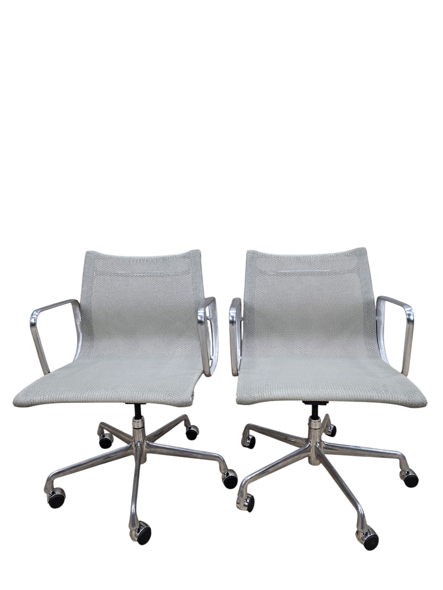 MCM Herman Miller Eames Low Back Grey Mesh Office Chairs – Pair