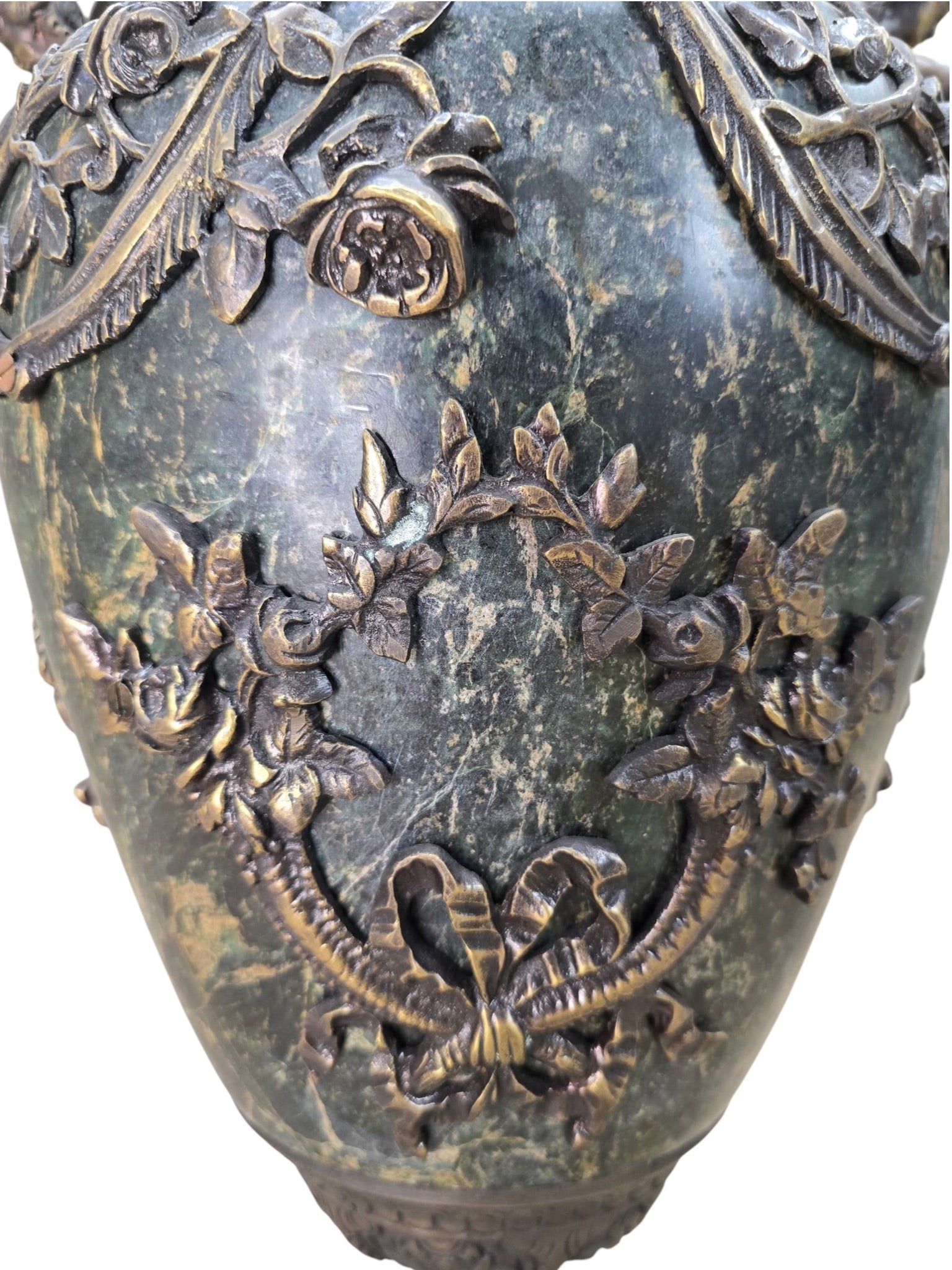 Antique French Louis XV Style Ornate Urns - Pair