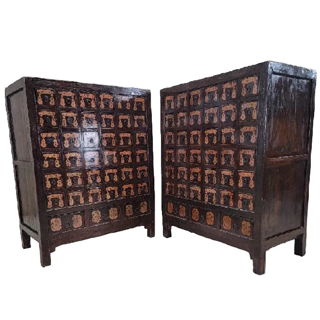 Chinese Shanxi Black Lacquer 39-Drawer Apothecary Cabinet – Qing Dynasty