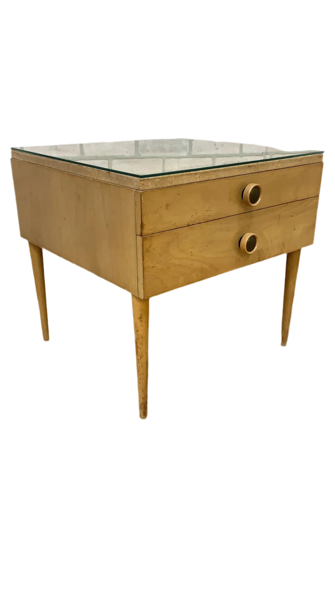 Mid Century Modern Paul Frankl for Johnson Furniture Cork End Table