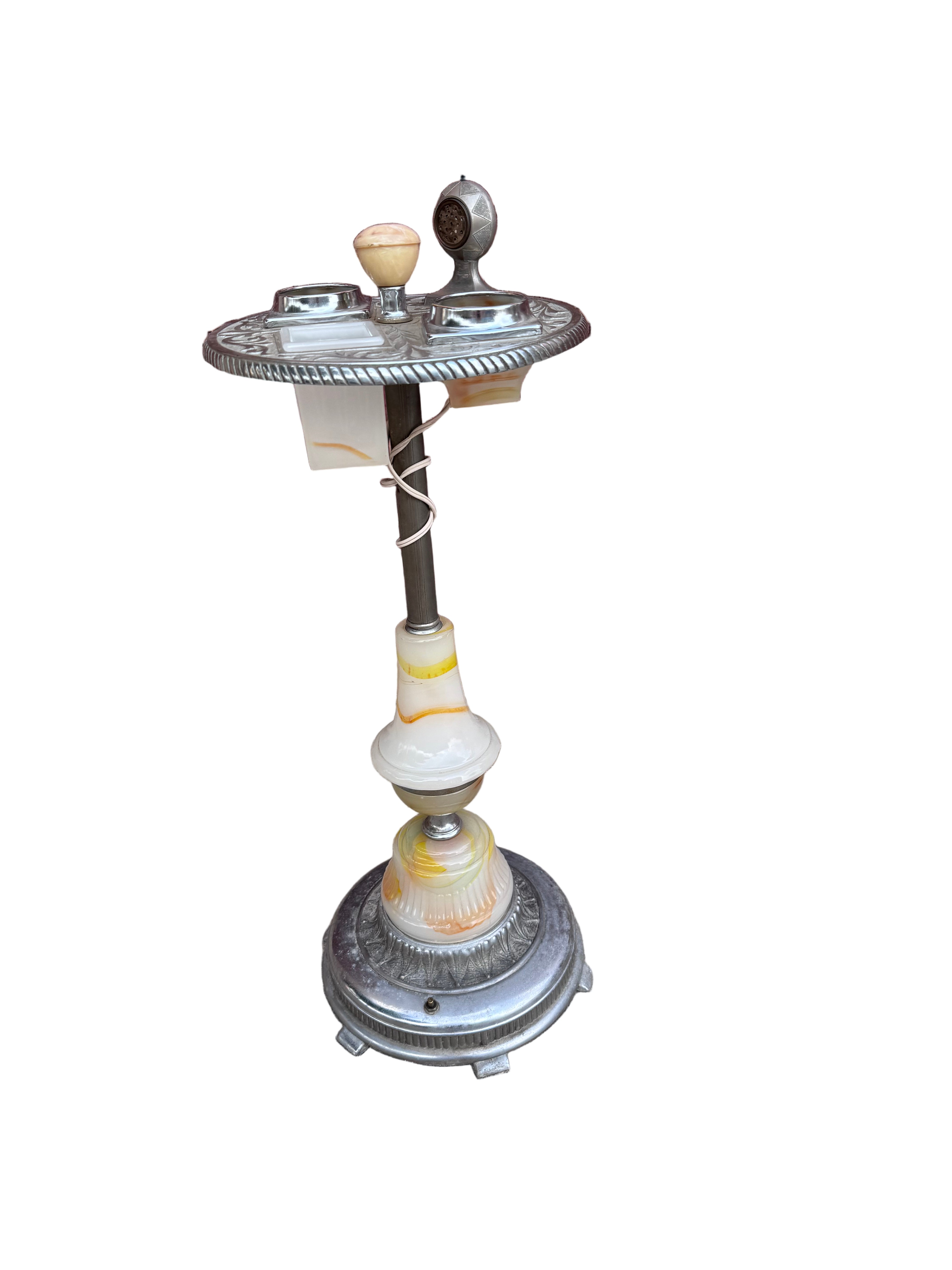 Vintage Art Deco Floor Smoking Stand Ashtray