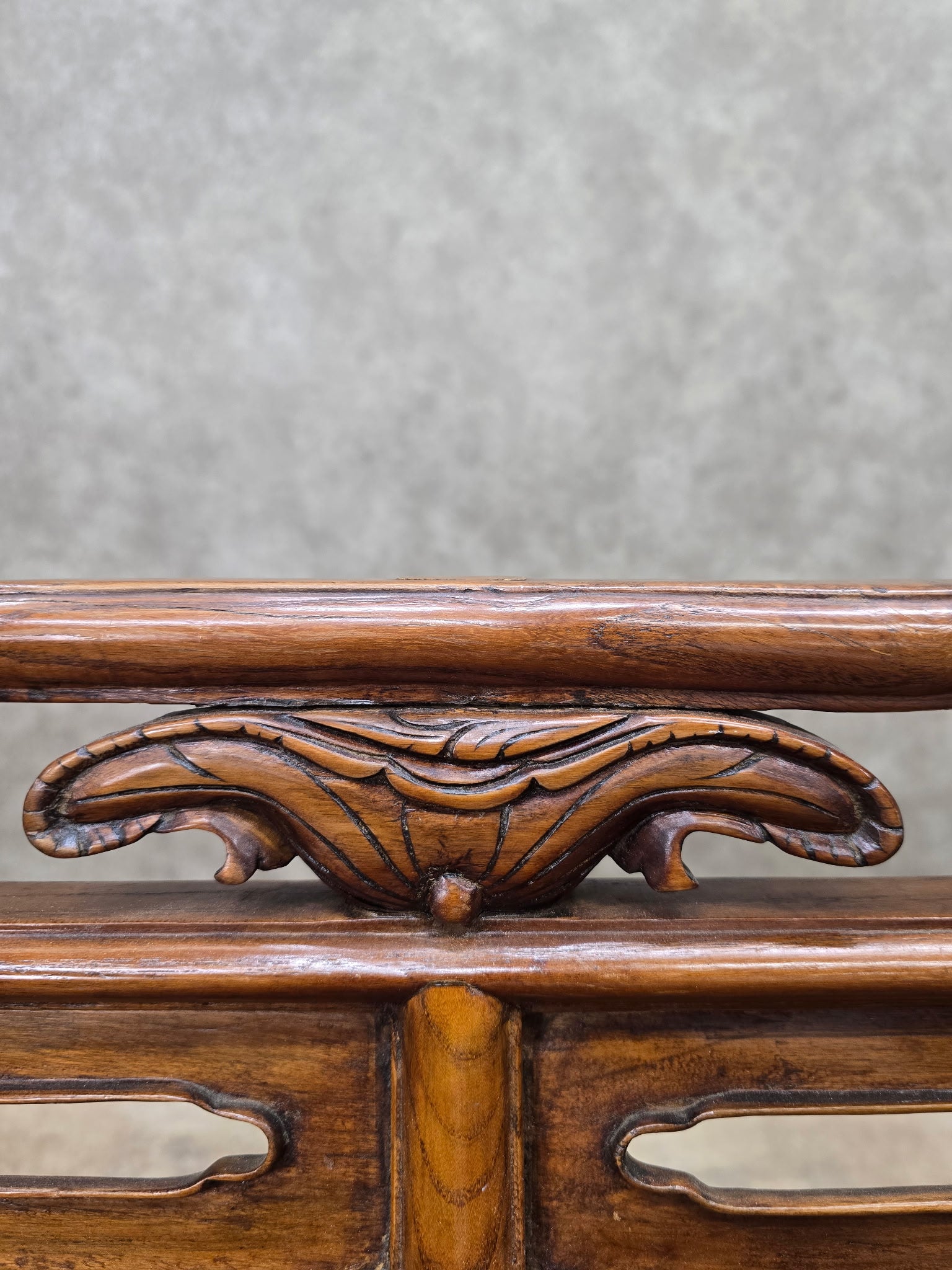 Chinese Carved Wood Theater Bench, Circa 1900