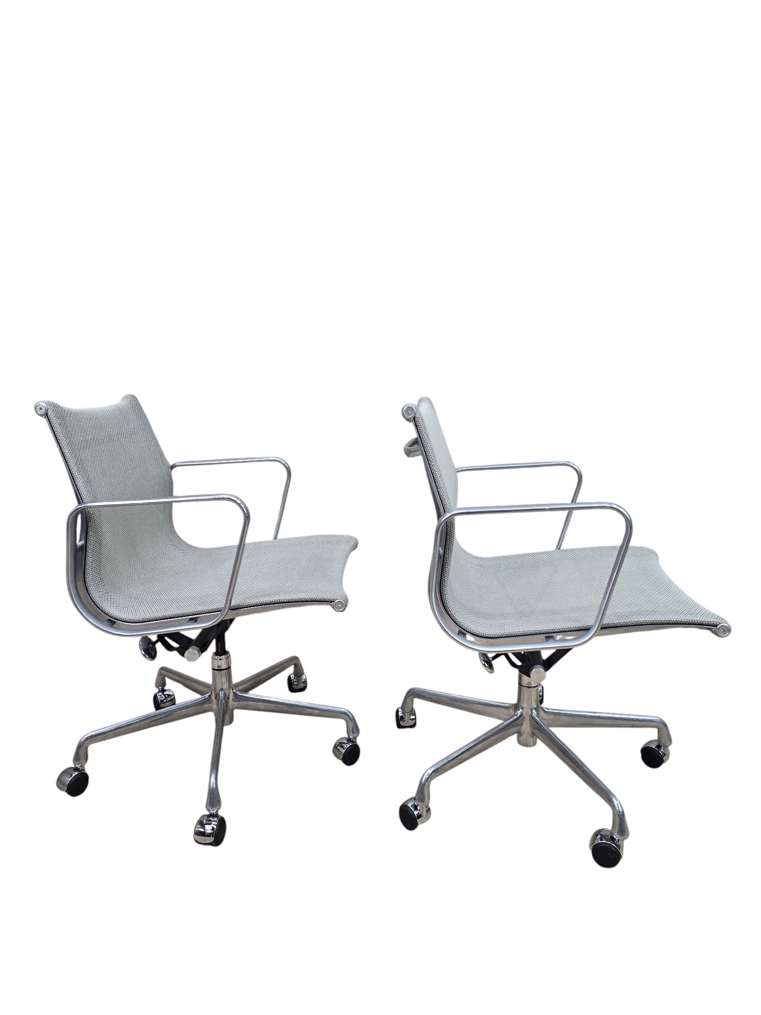 MCM Herman Miller Eames Low Back Grey Mesh Office Chairs – Pair