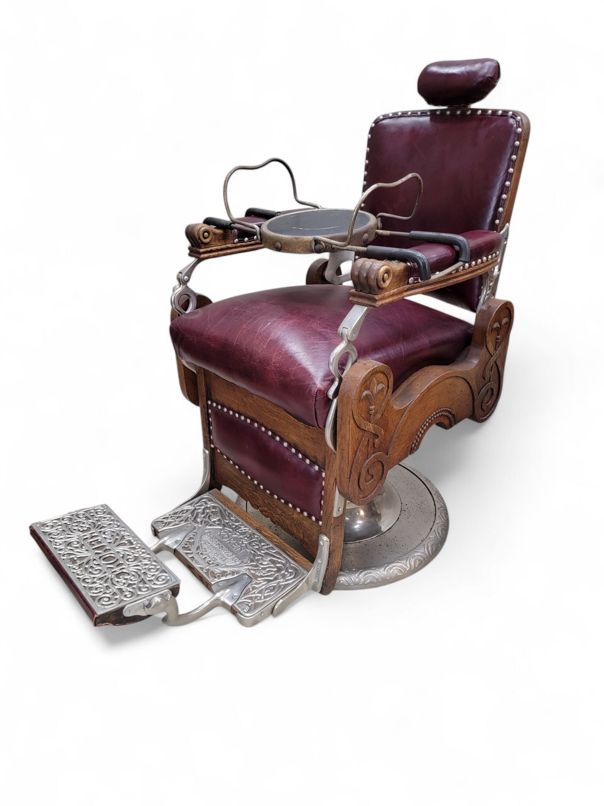 HOLD - Antique Koken Hydraulic Barber Chair