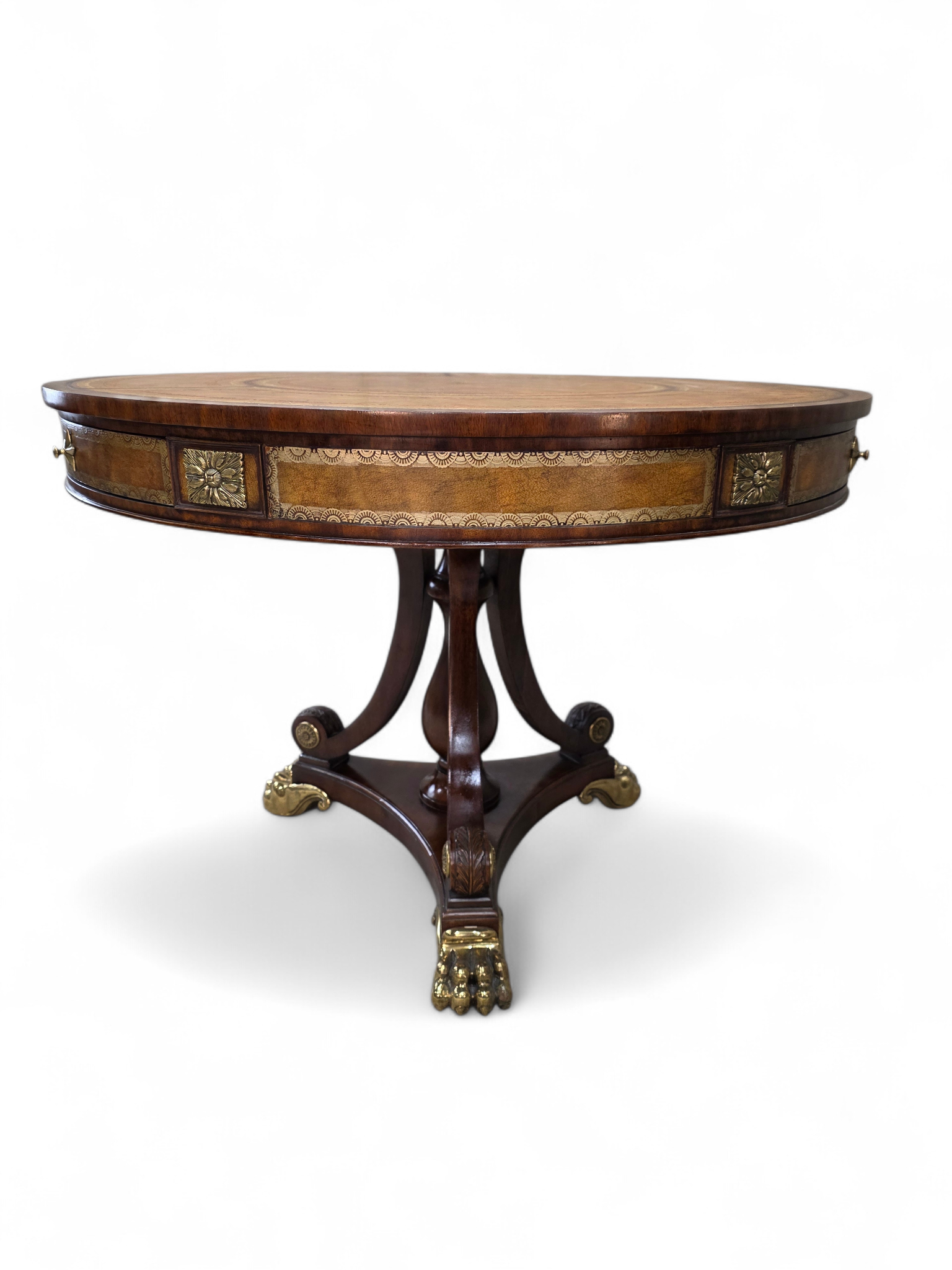 Vintage French Empire Regency Style Library/Hall Table by Maitland Smith