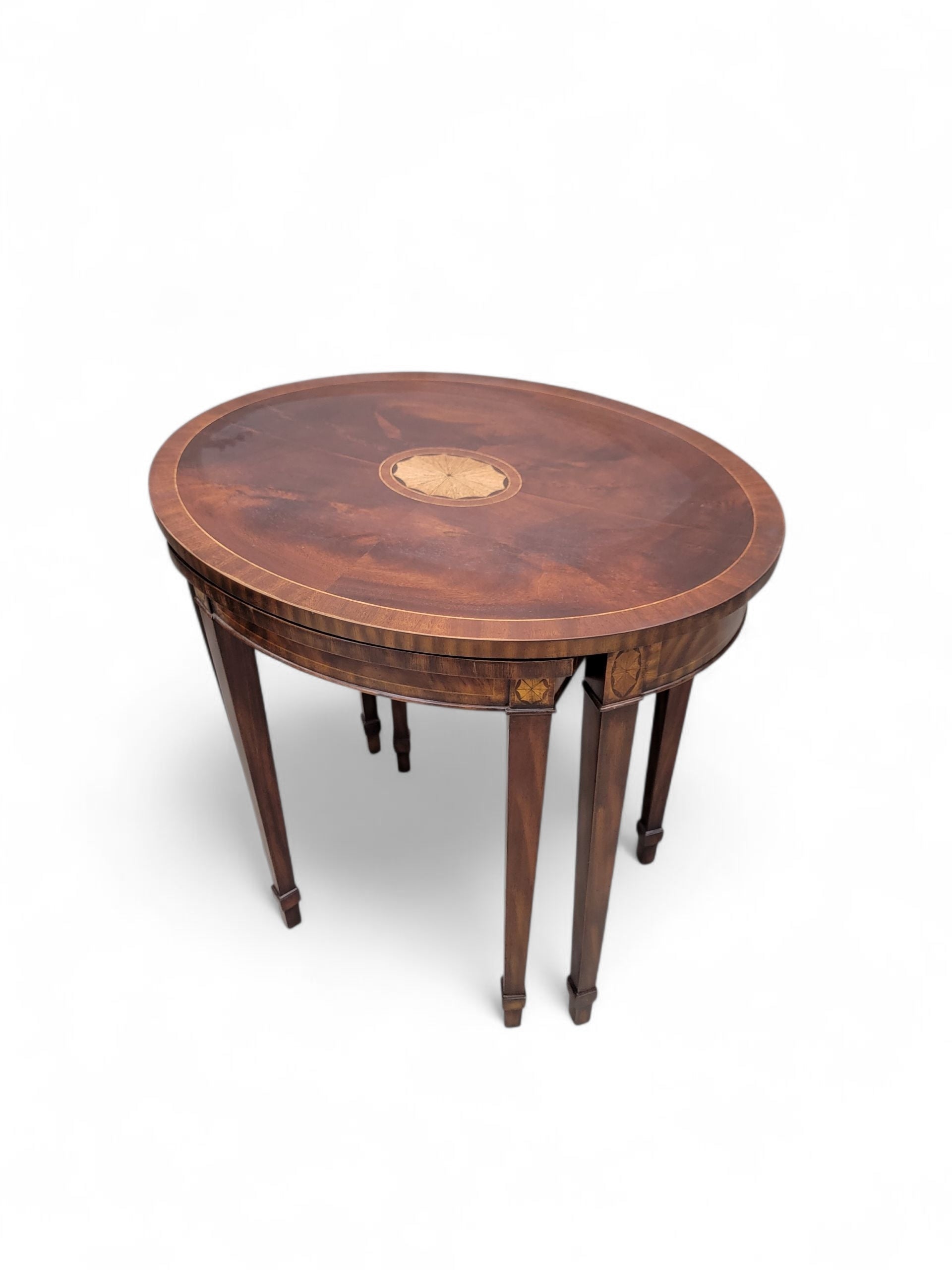 Vintage Regency Style Inlaid Nesting Tables by Maitland Smith