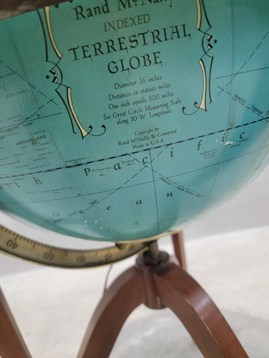 Mid Century Modern Illuminated World Globe by Edward Wormley for Dunbar