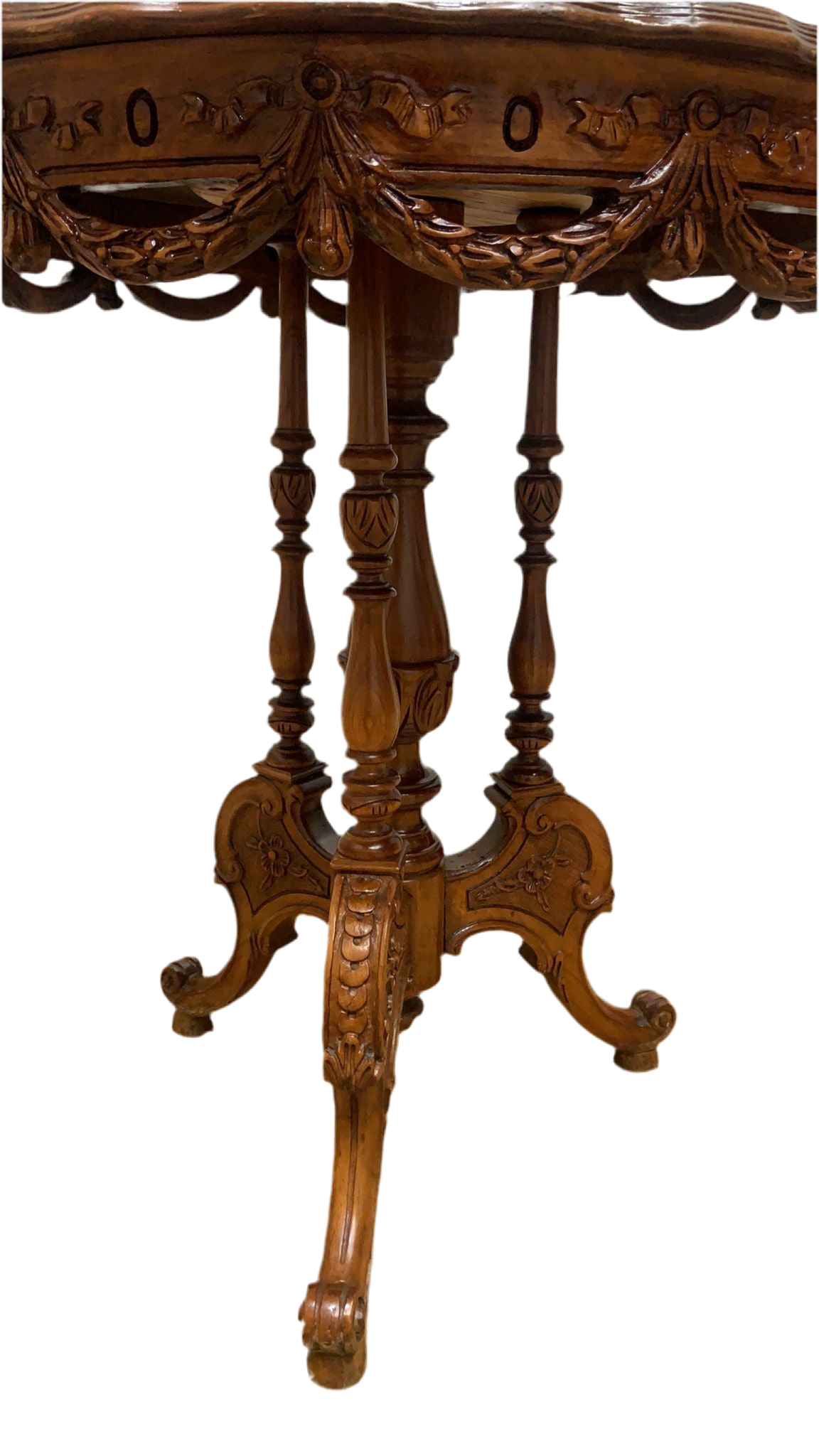 Antique Carved Ornate Accent Side Table
