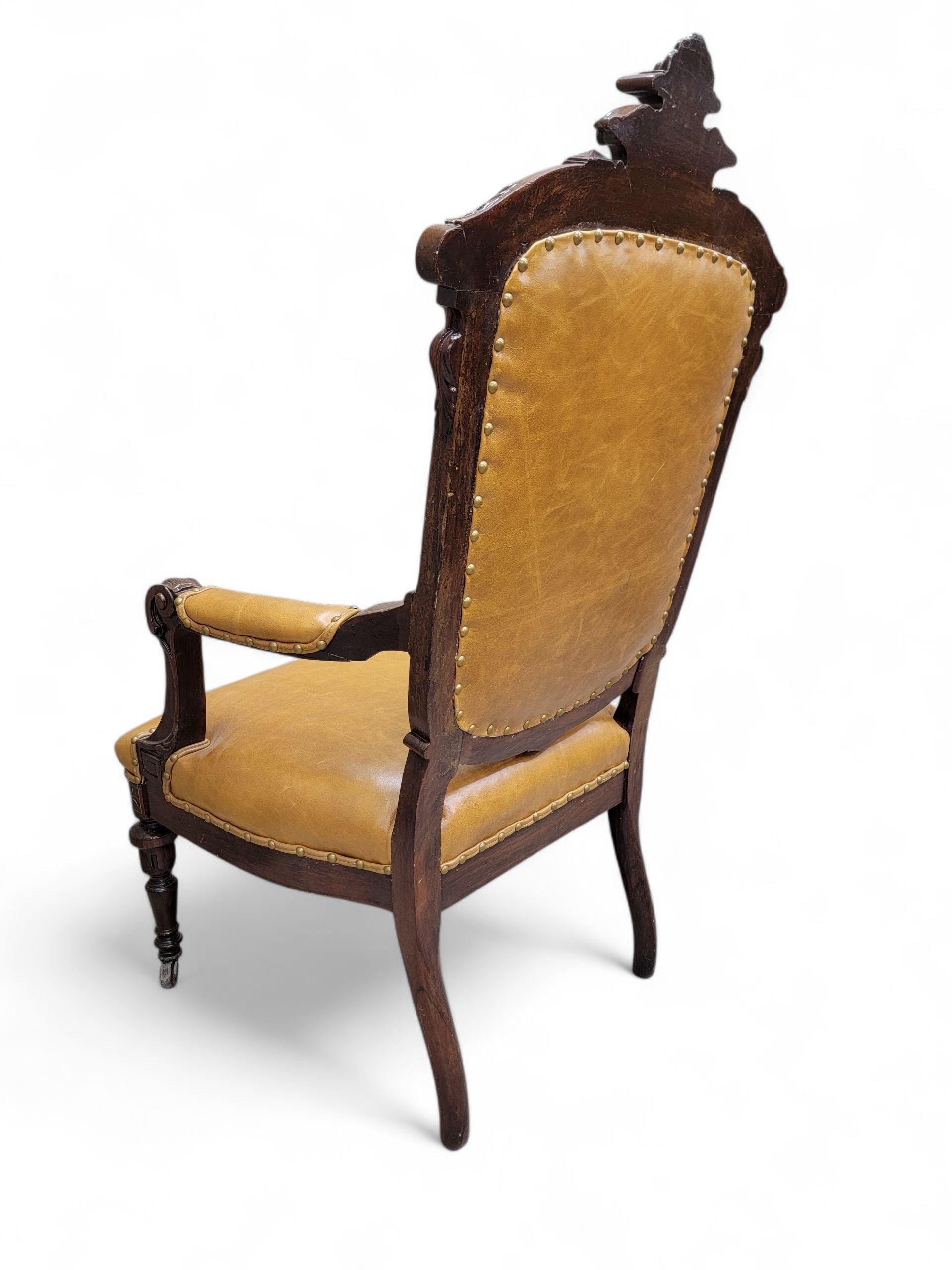 Antique French Regency Style Rosewood Parlor Set Newly Reupholstered - 4