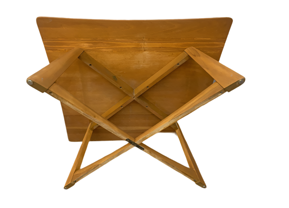 Mid Century Modern Heywood Wakefield X Base Square Coffee Table