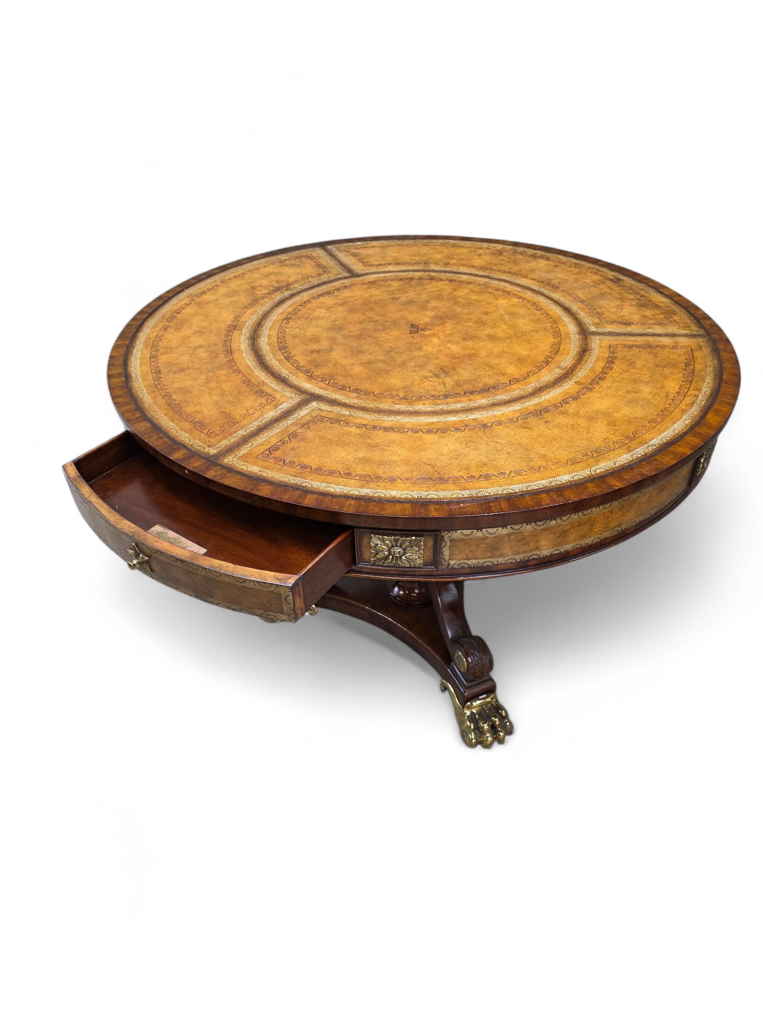 Vintage French Empire Regency Style Library/Hall Table by Maitland Smith
