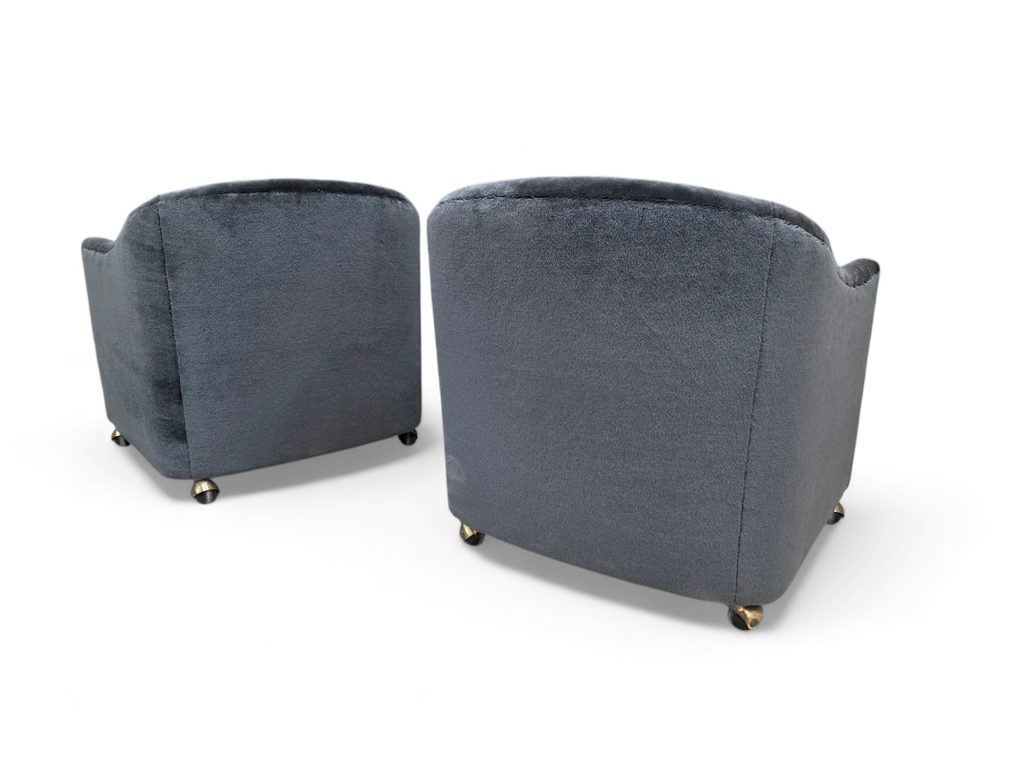 MCM Barrel Back Club Chairs by Kroehler Newly Reupholstered  - Pair