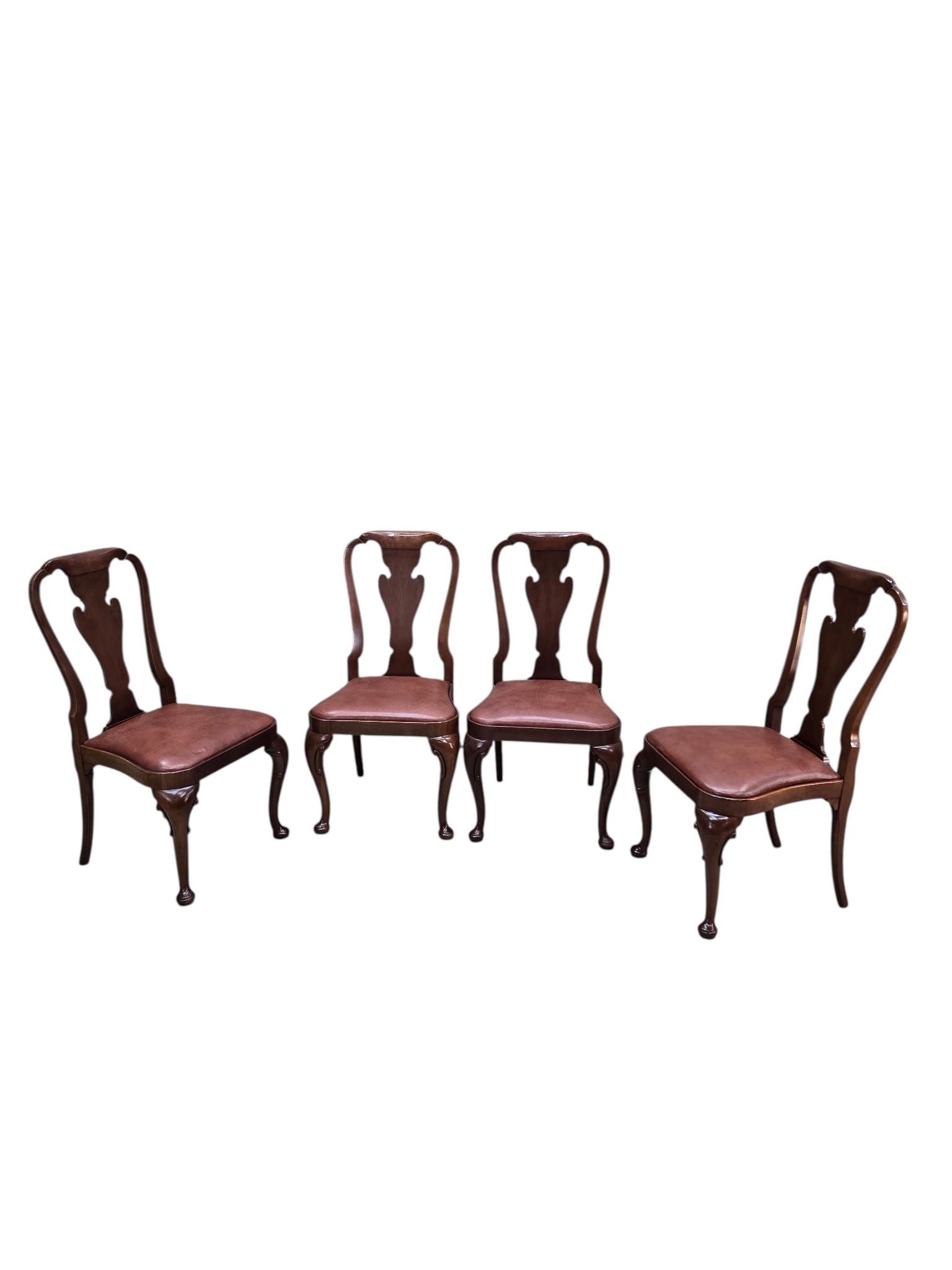 Vintage Queen Anne Style Dining Chairs By Baker Furniture - 4