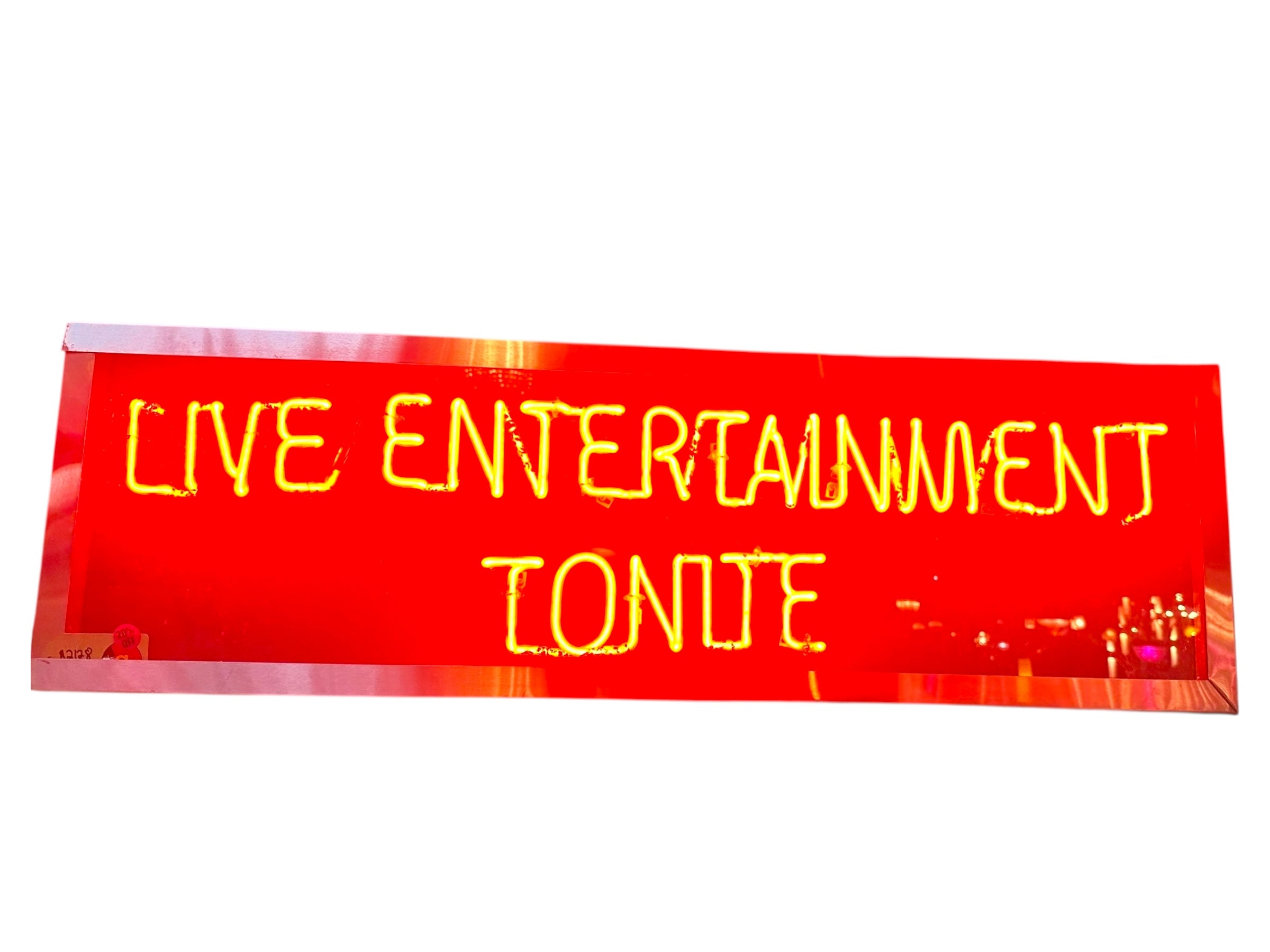 Vintage Red "Live Entertainment Tonight" Neon Sign