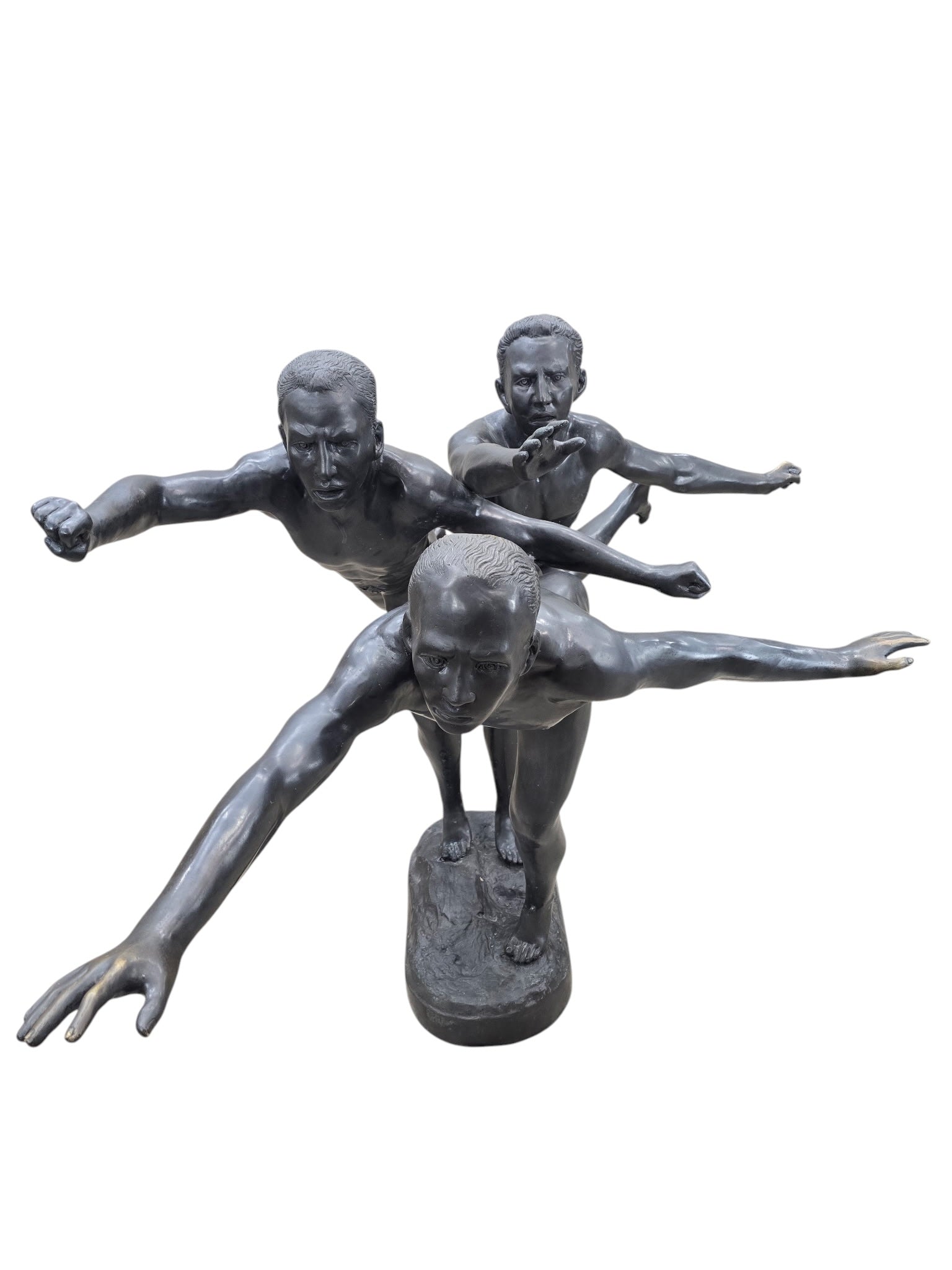 Antique French Art Nouveau Au But' Bronze Sculpture by Alfred Boucher