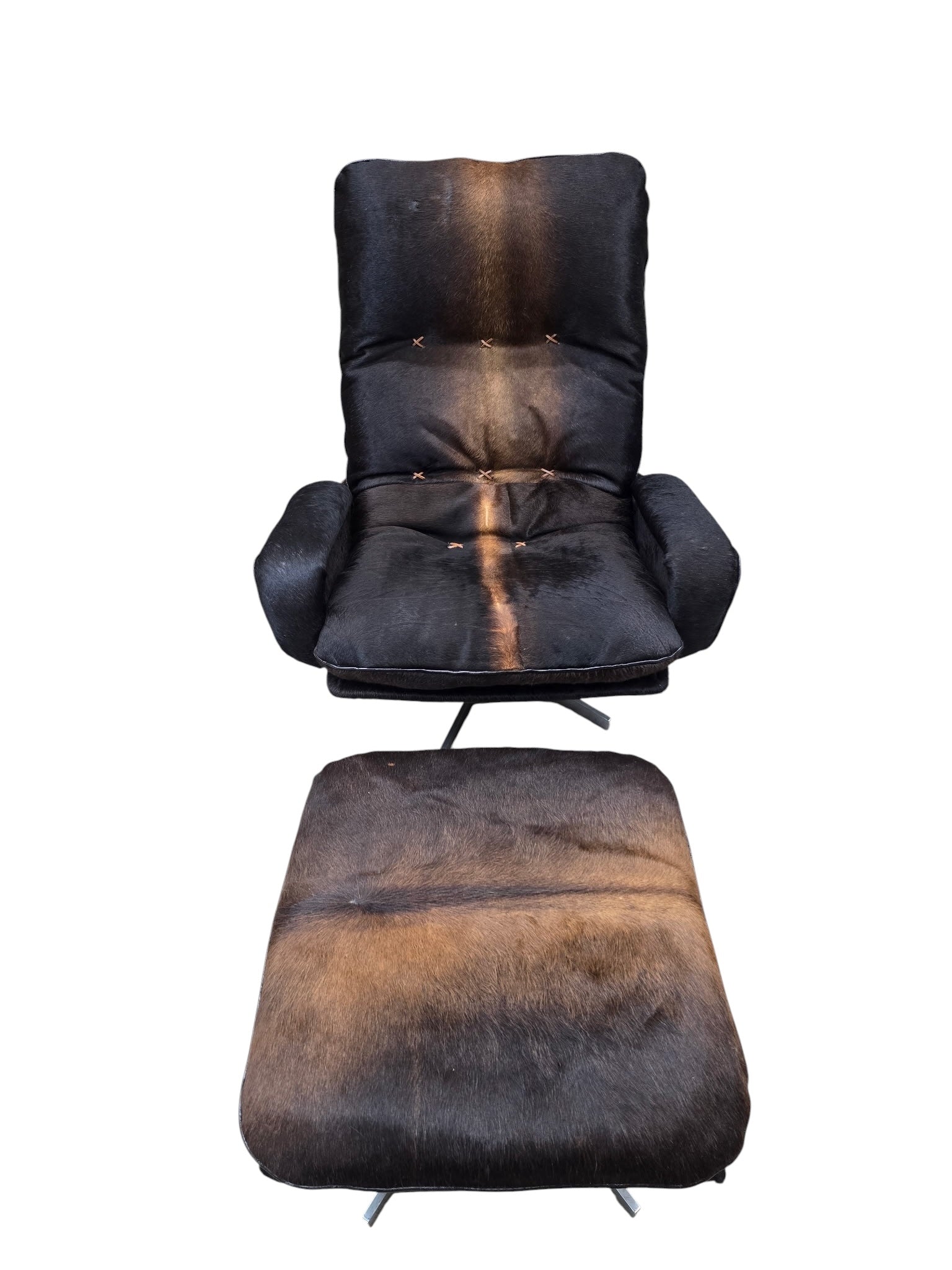 MCM De Sede Lounge Chair and Ottoman Newly Reupholstered
