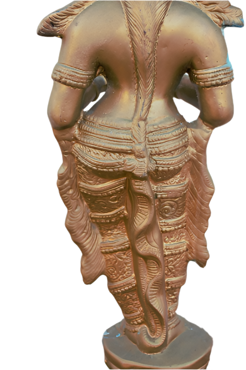 Vintage Bronze "Deep Lady" Lakshmi Welcome Statues - Set of 2
