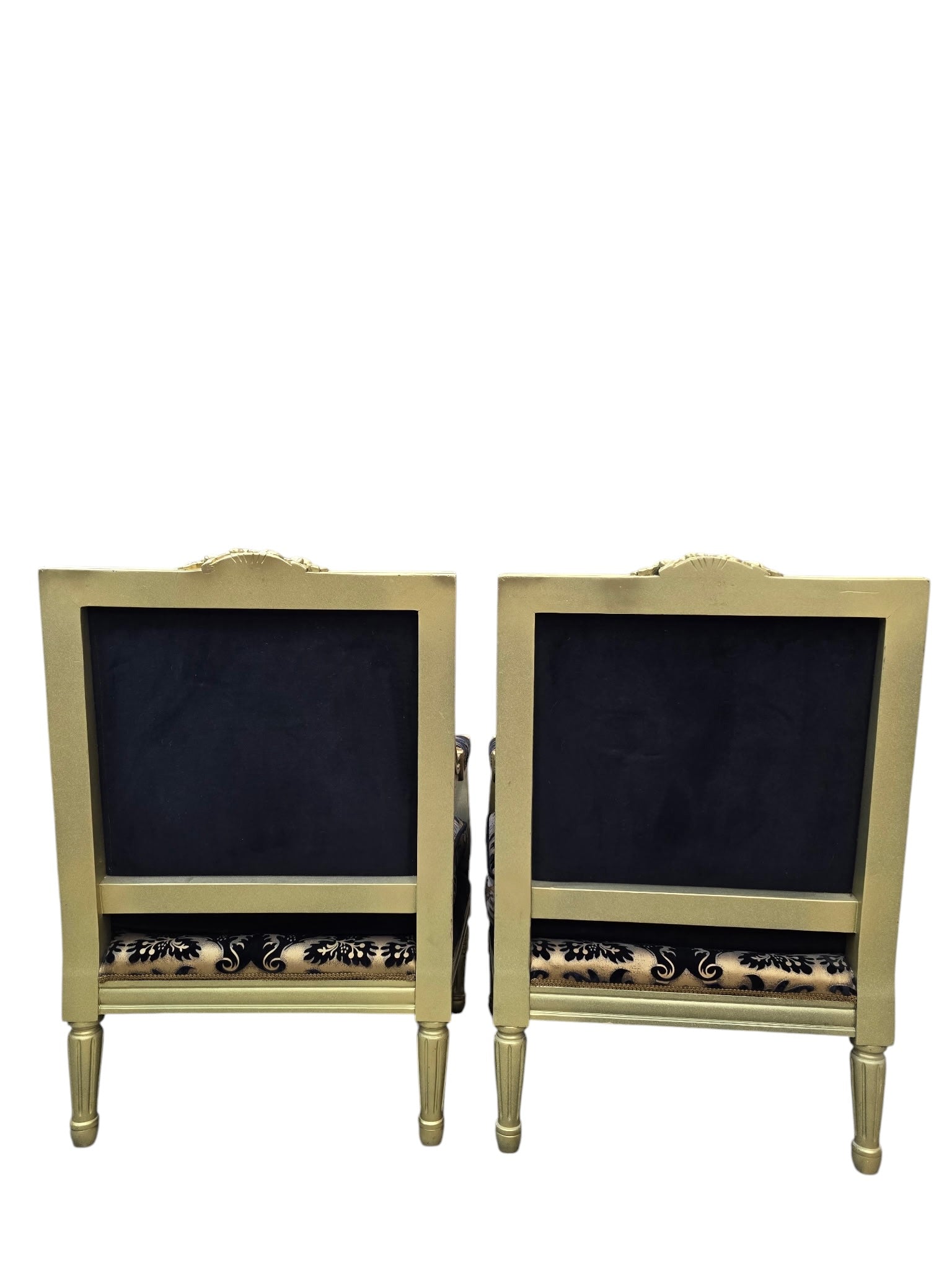 Antique Louis XVI Style Chairs Newly Reupholstered - Pair