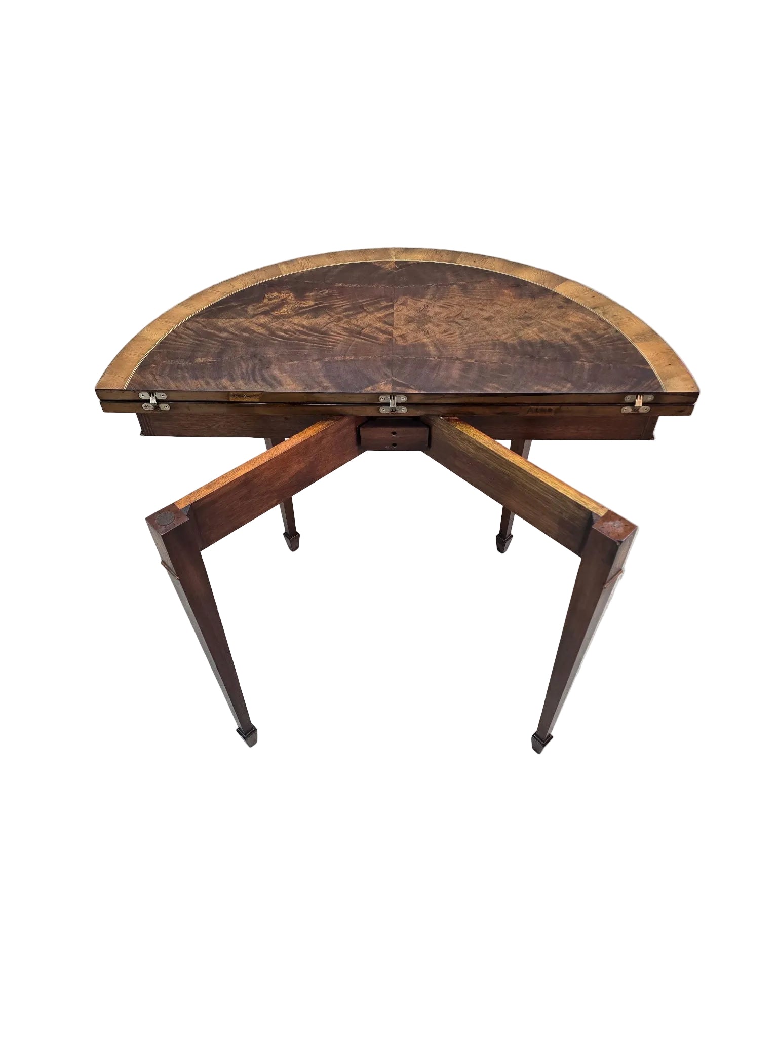 Vintage Folding Demilune Flip-Top Table