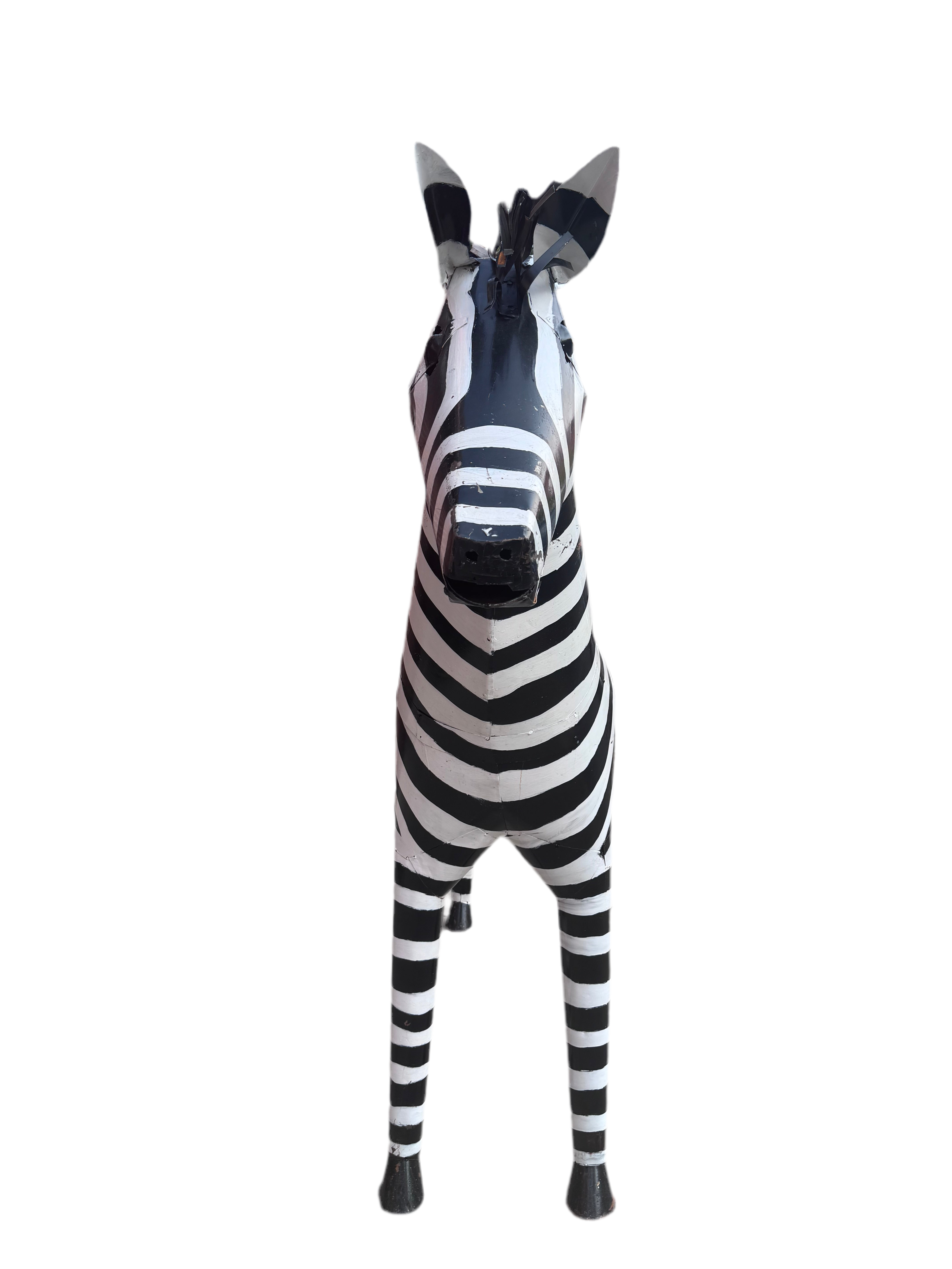 Vintage Life Side Metal Zebra Garden Statues - Pair