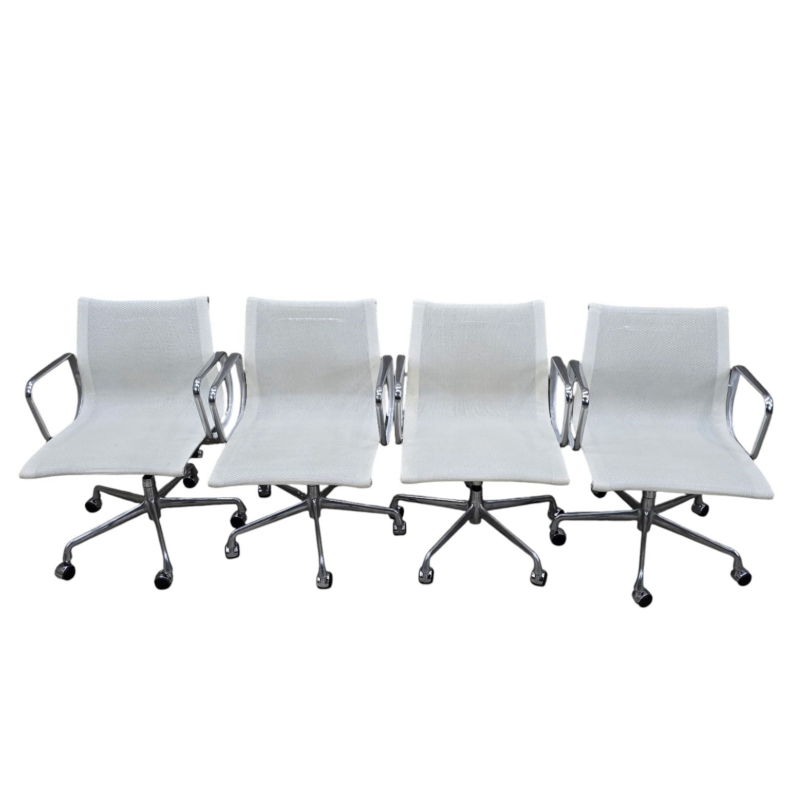 MCM Herman Miller Eames White Mesh Low Back Office Chairs - 6