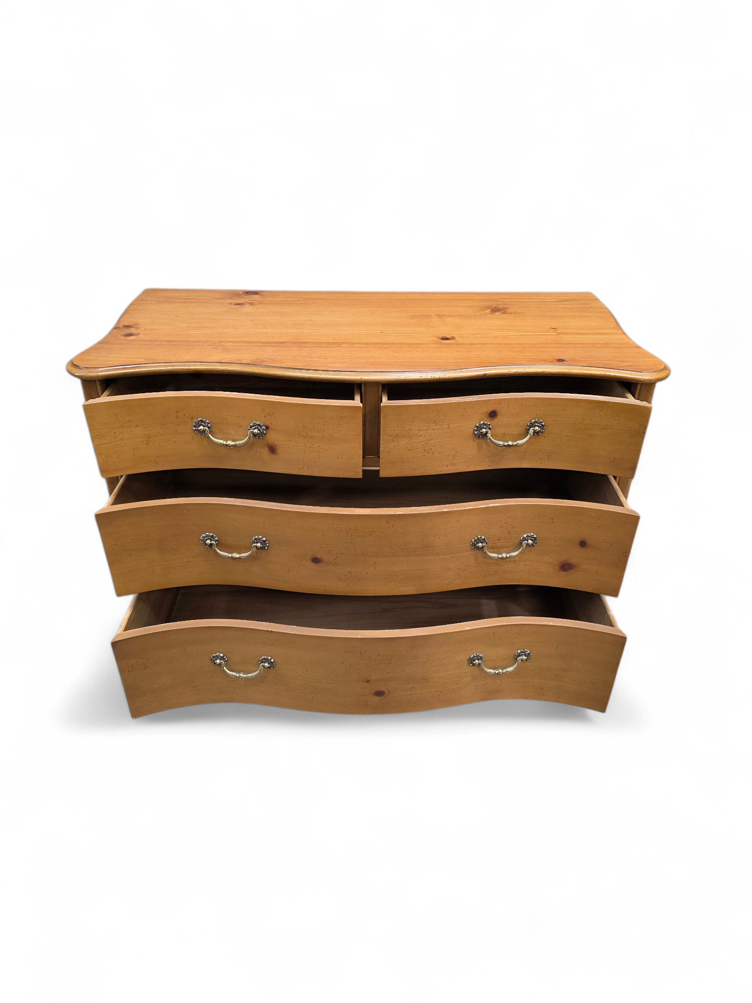 Baker Furniture Georgian Style Serpentine Pine Chest of Drawers