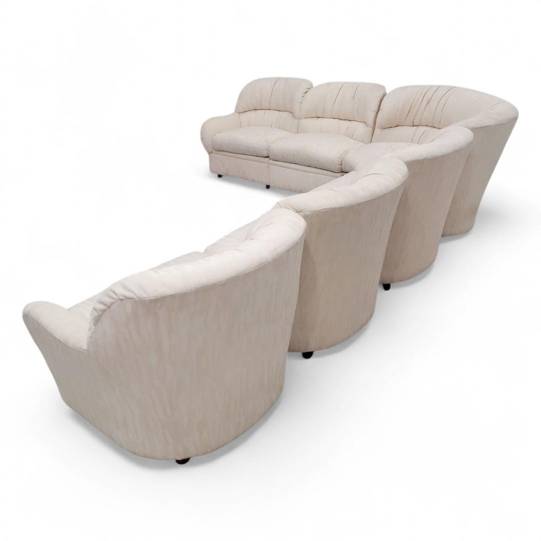 Vintage Mid Century Postmodern 6 Piece Modular Section Sofa by Drexel