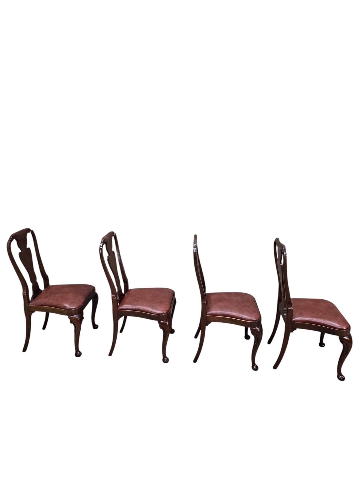 Vintage Queen Anne Style Dining Chairs By Baker Furniture - 4