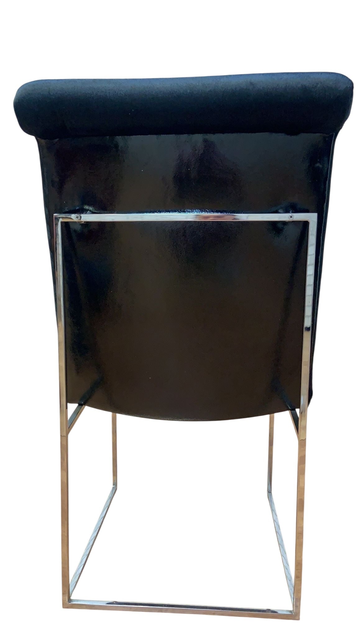 MCM Milo Baughman Chrome High Back Dining Chairs Newly Reupholstered - 6