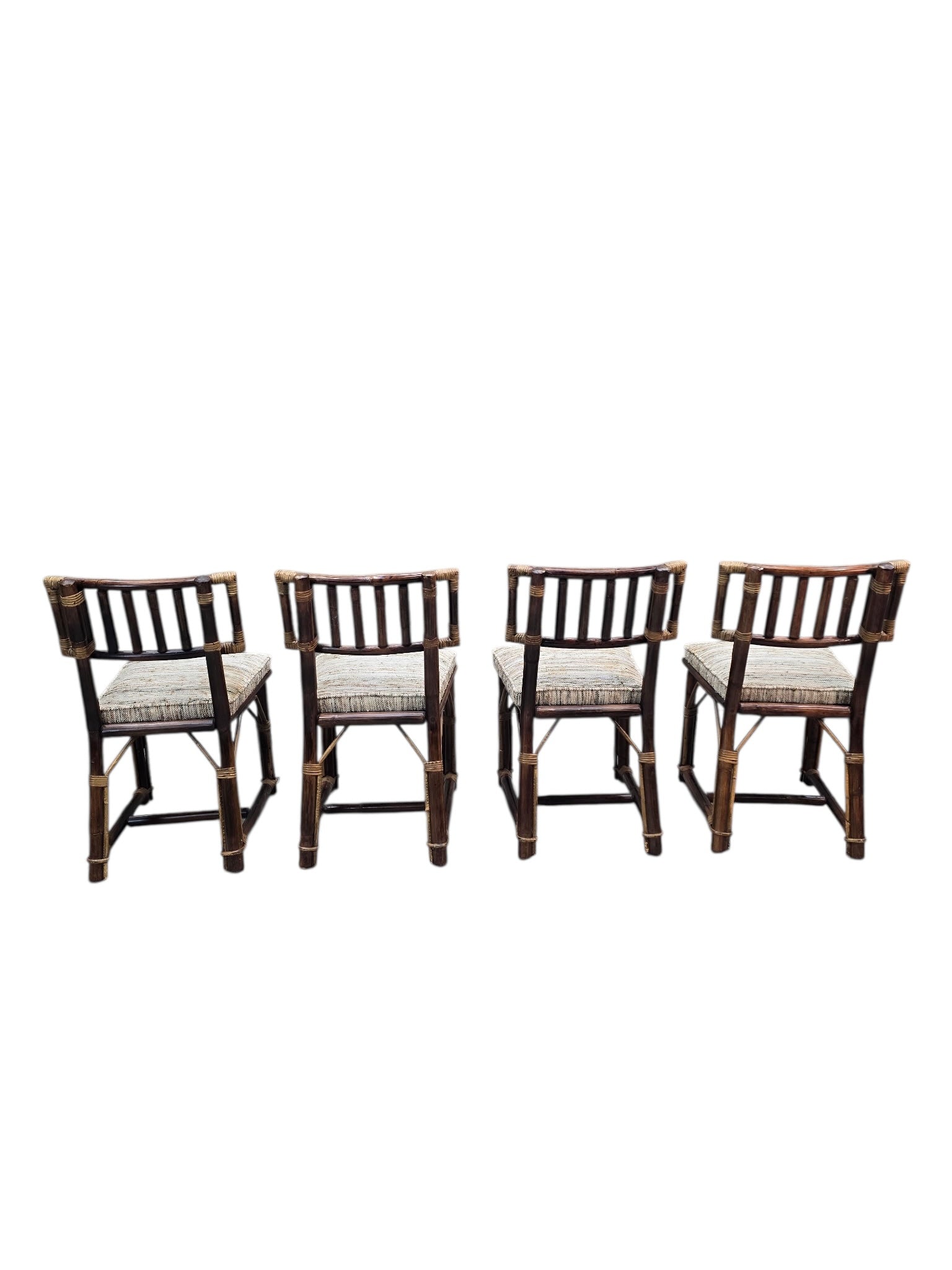 MCM John Wisner for Ficks Reed Rattan & Bamboo Dining Chairs, Set of 6