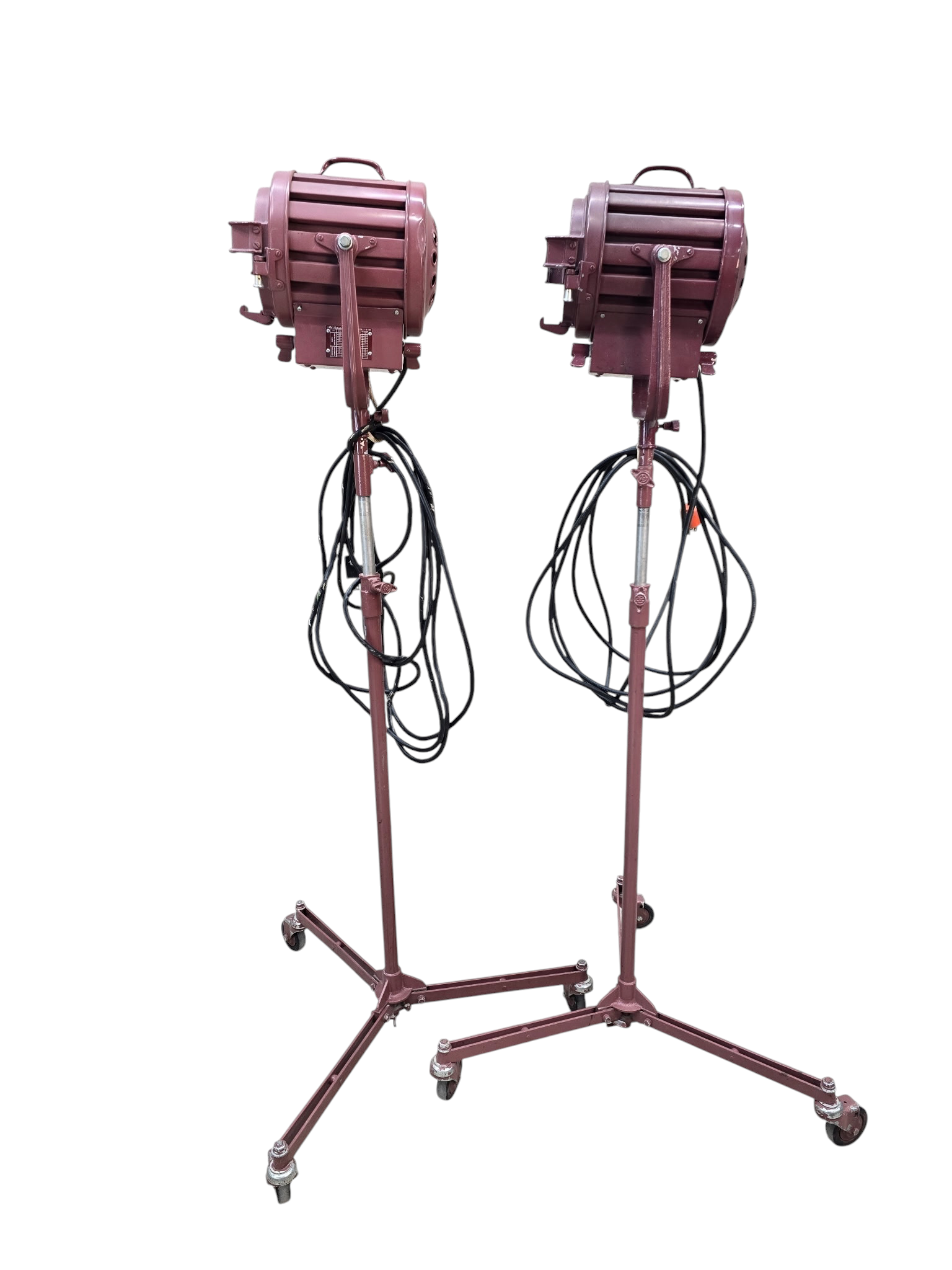Mole-Richardson Type 407 Baby Solar Spot Hollywood Studio Floor Lamps – Pair