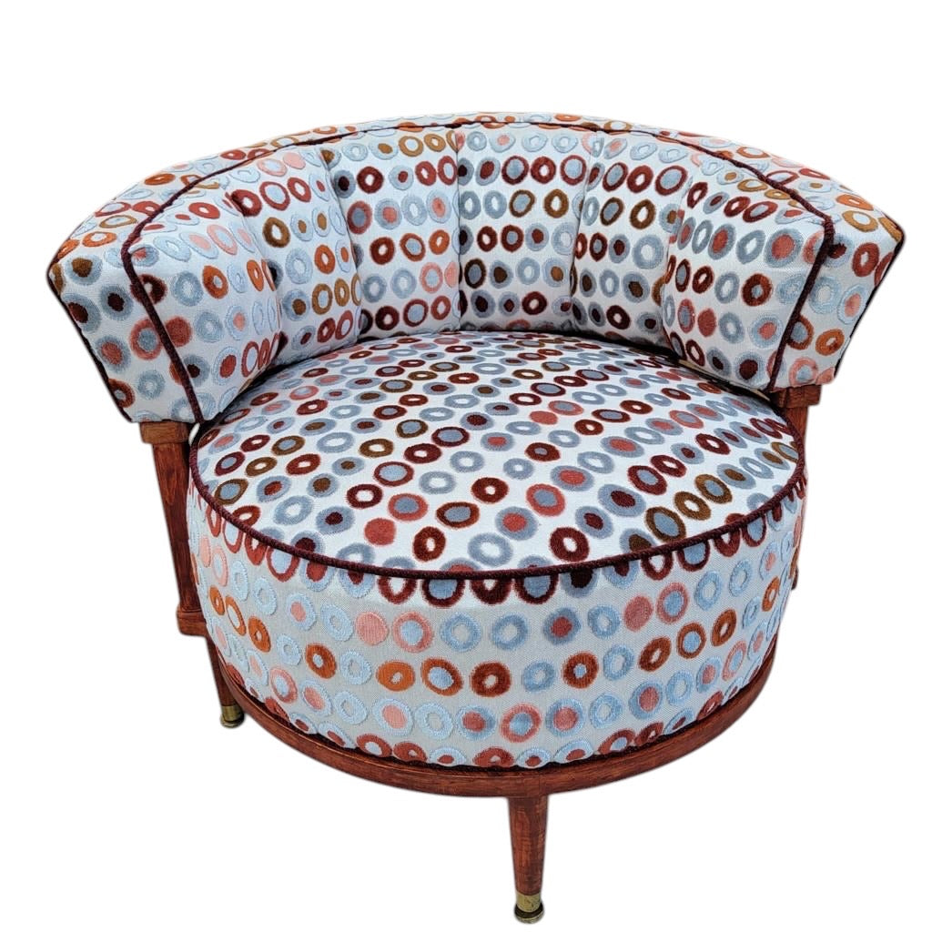 MCM Barrel Back Club Chairs Newly Reupholstered - Pair