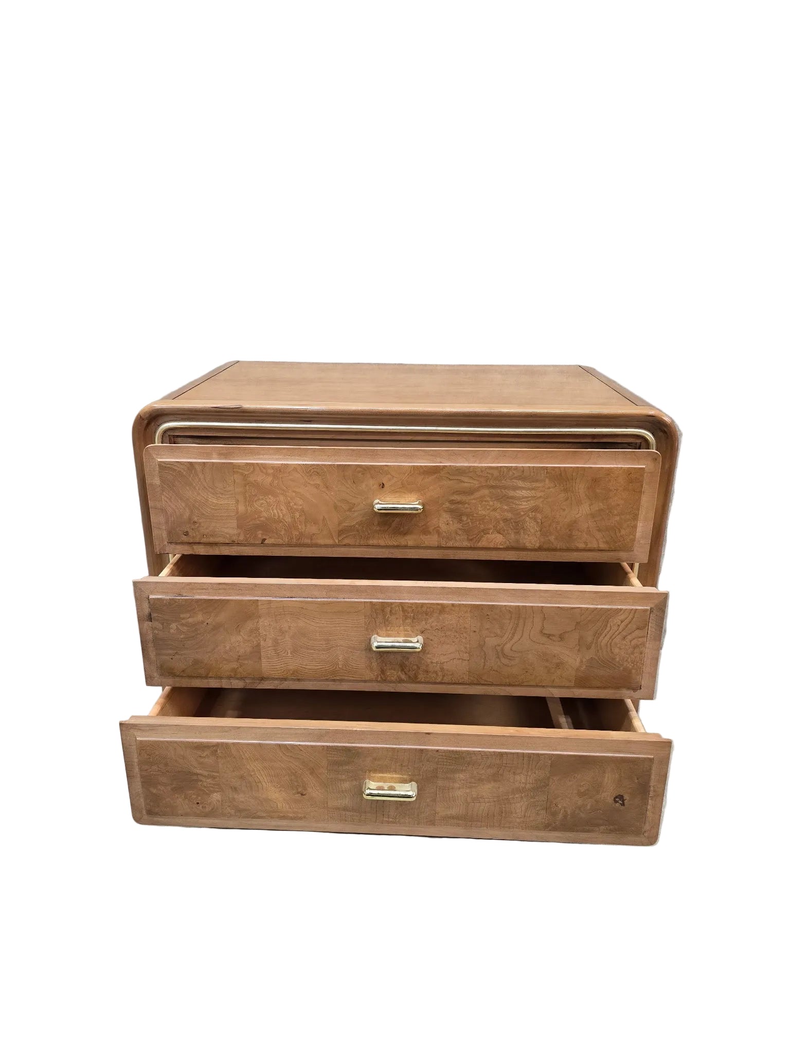 MCM Walnut 3 Drawer Chest/Nightstand by American of Martinsville