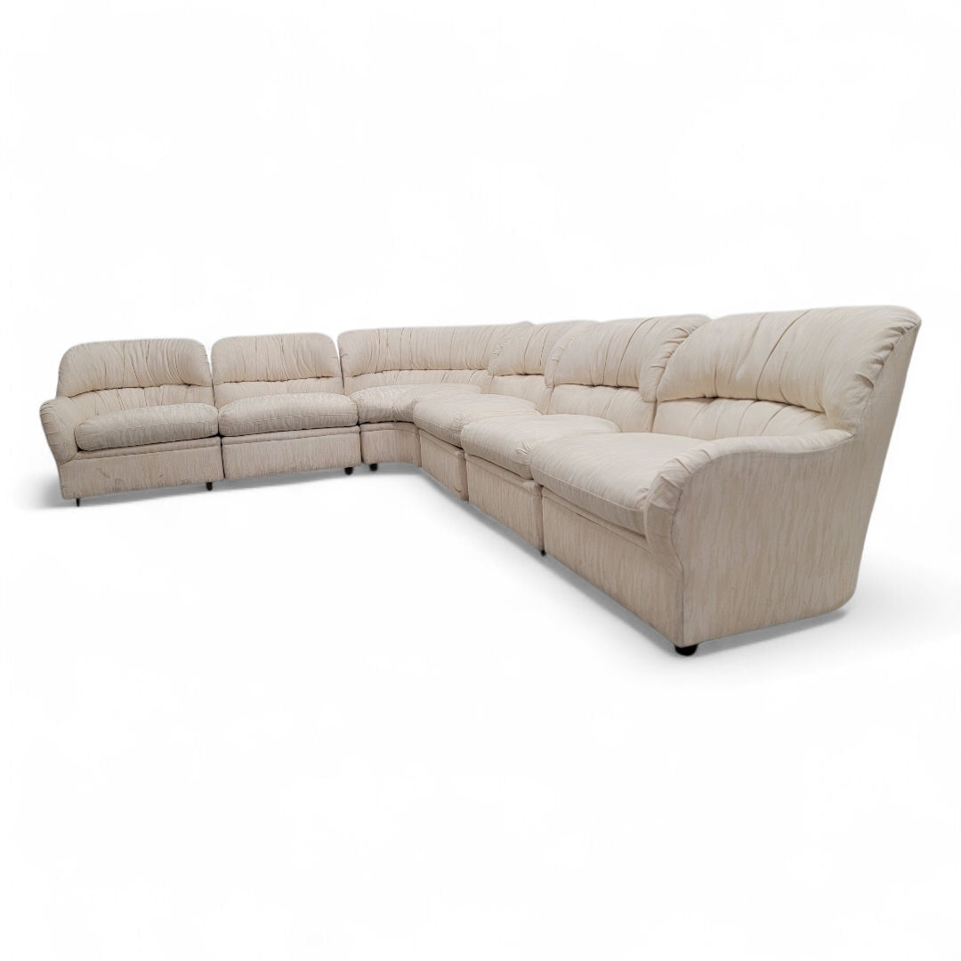 Vintage Mid Century Postmodern 6 Piece Modular Section Sofa by Drexel