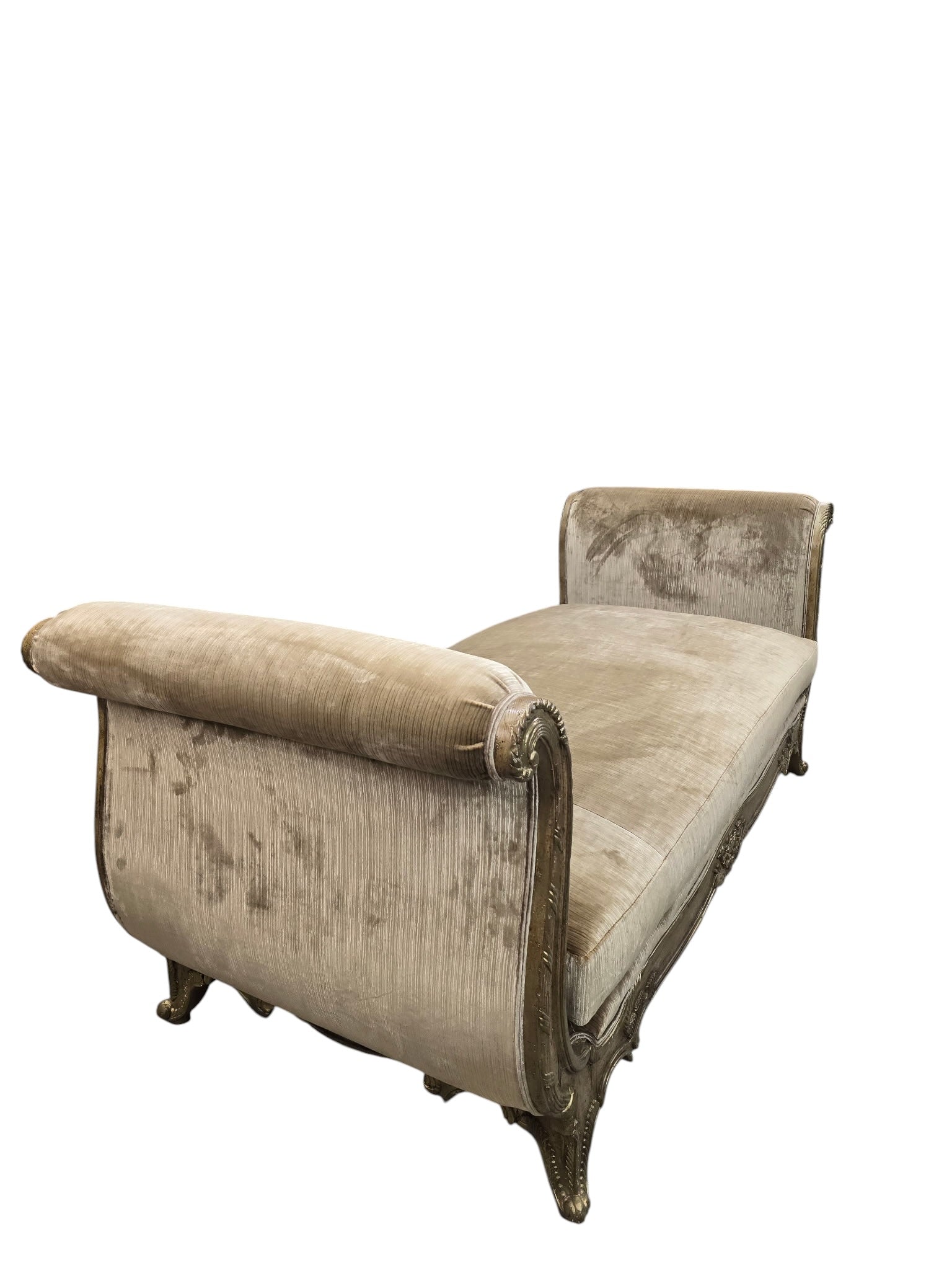 Vintage Marge Carson French Louis XV Style Daybed Newly Reupholstered