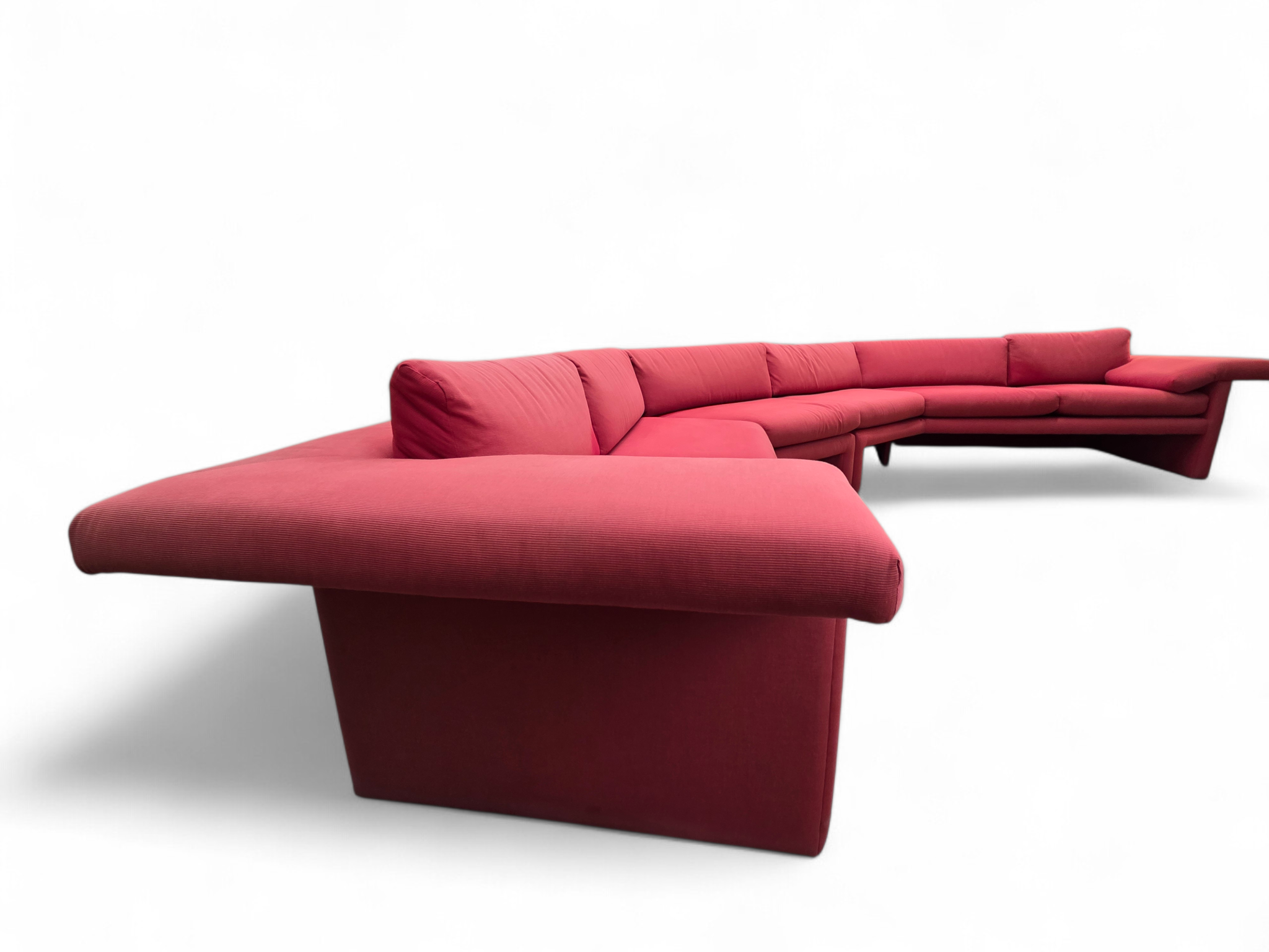Italian Postmodern Vico Magistretti Style Large 2-Piece Sectional Sofa