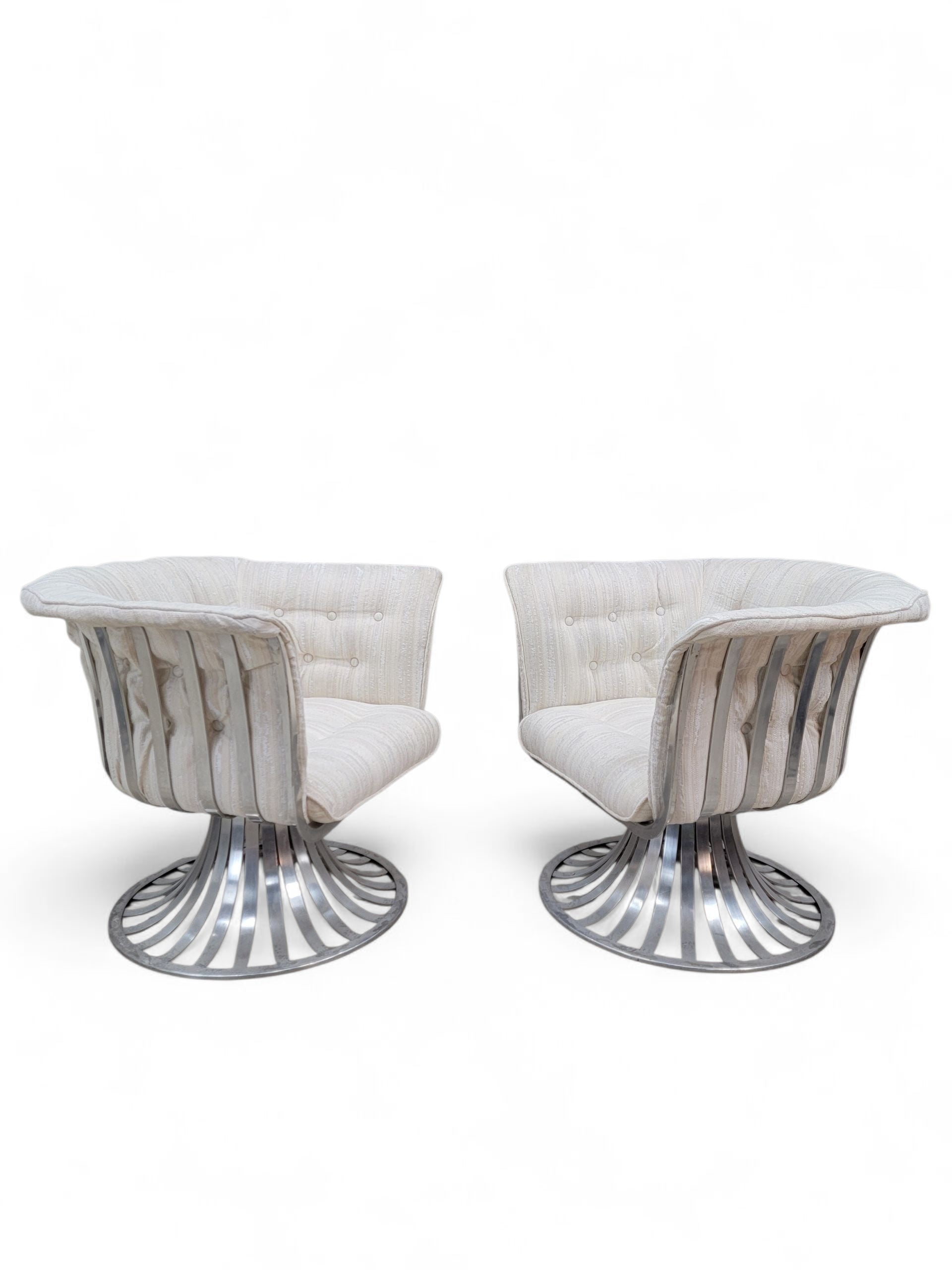 Mid Century Modern Russel Woodard Extruded Aluminum Indoor/Outdoor 5 Piece Parlor Set for Reupholstery