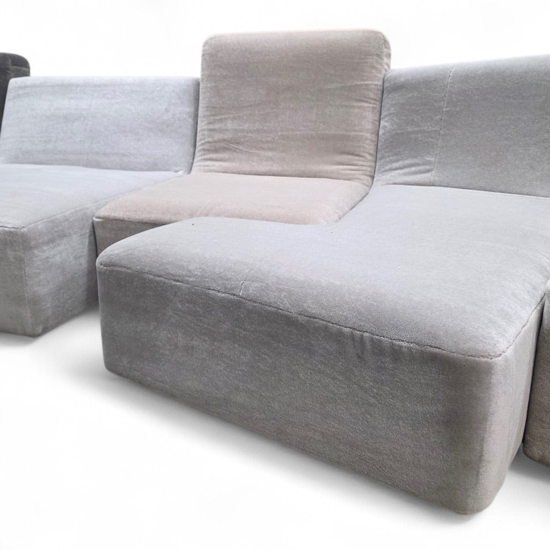 Ligne Roset “Confluences” by Philippe Nigro – 6-Piece Modular Sectional Newly Reupholstered in Mohair