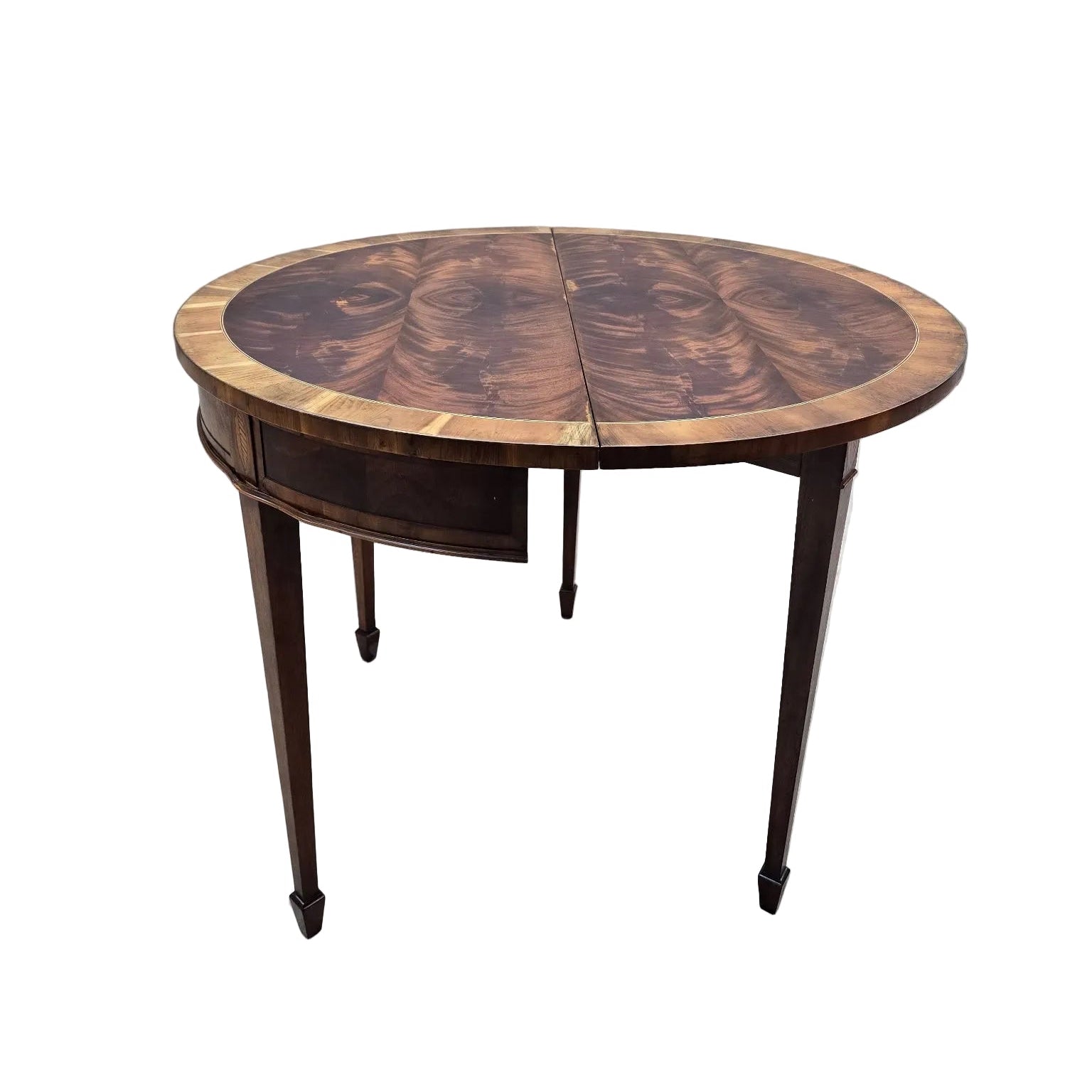 Vintage Folding Demilune Flip-Top Table