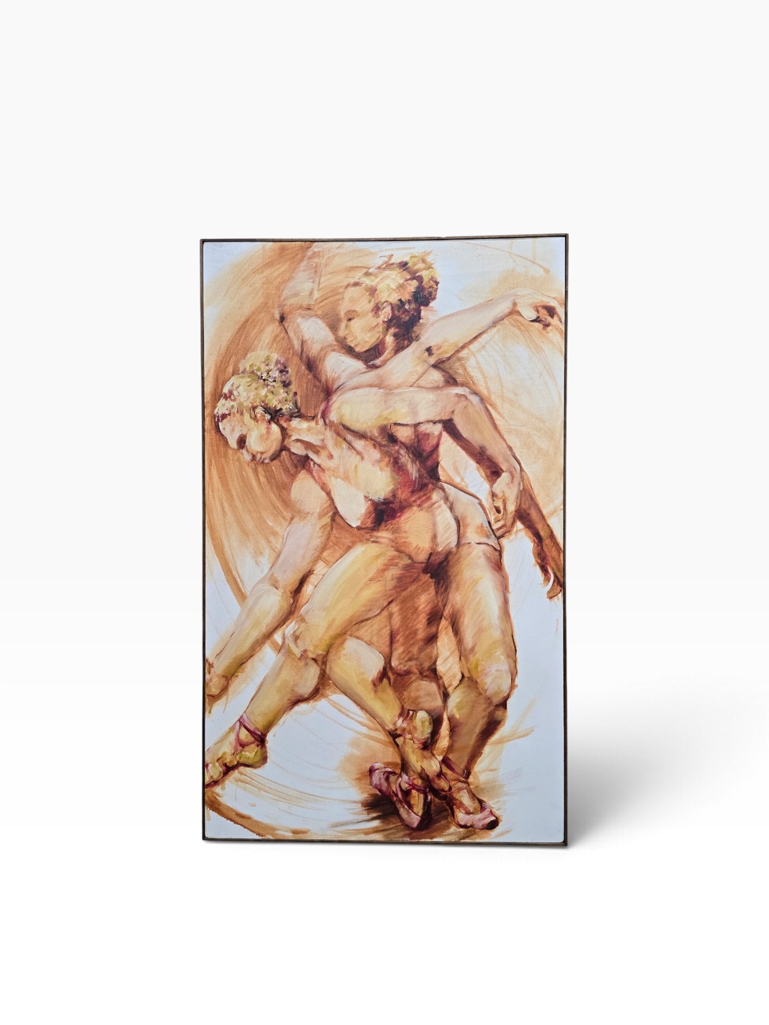 Vintage Oil Painting of Ballet Dancers