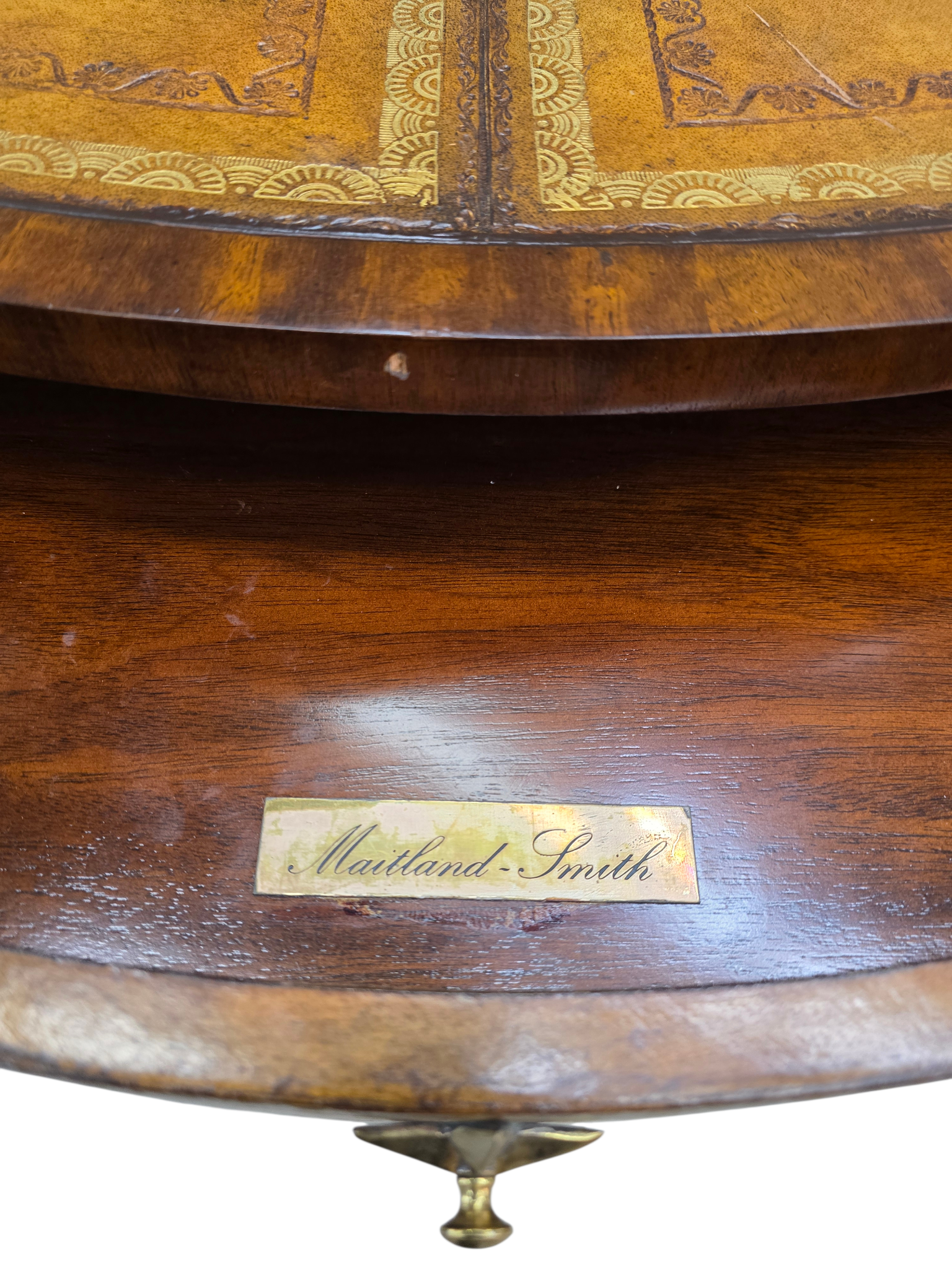 Vintage French Empire Regency Style Library/Hall Table by Maitland Smith