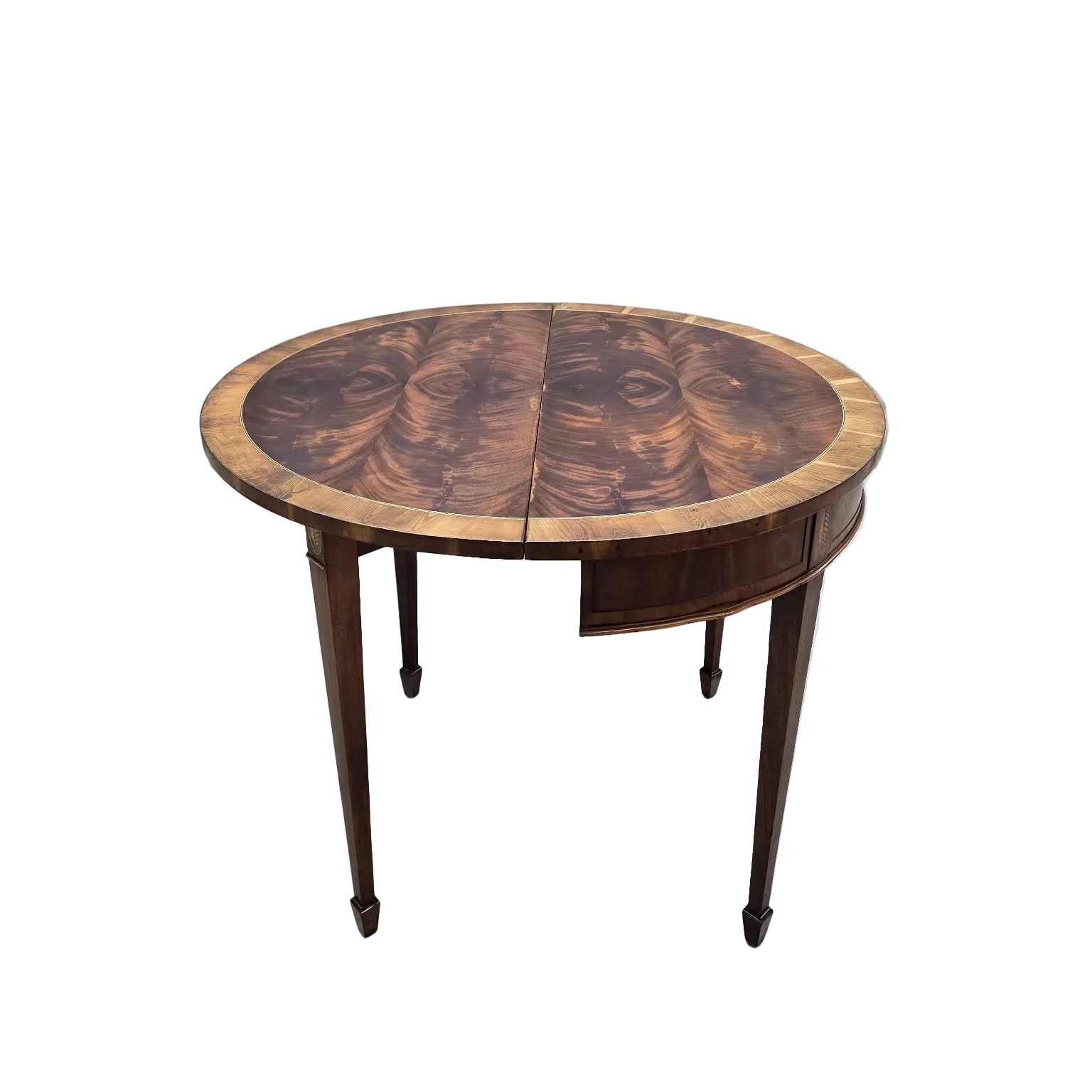 Vintage Folding Demilune Flip-Top Table