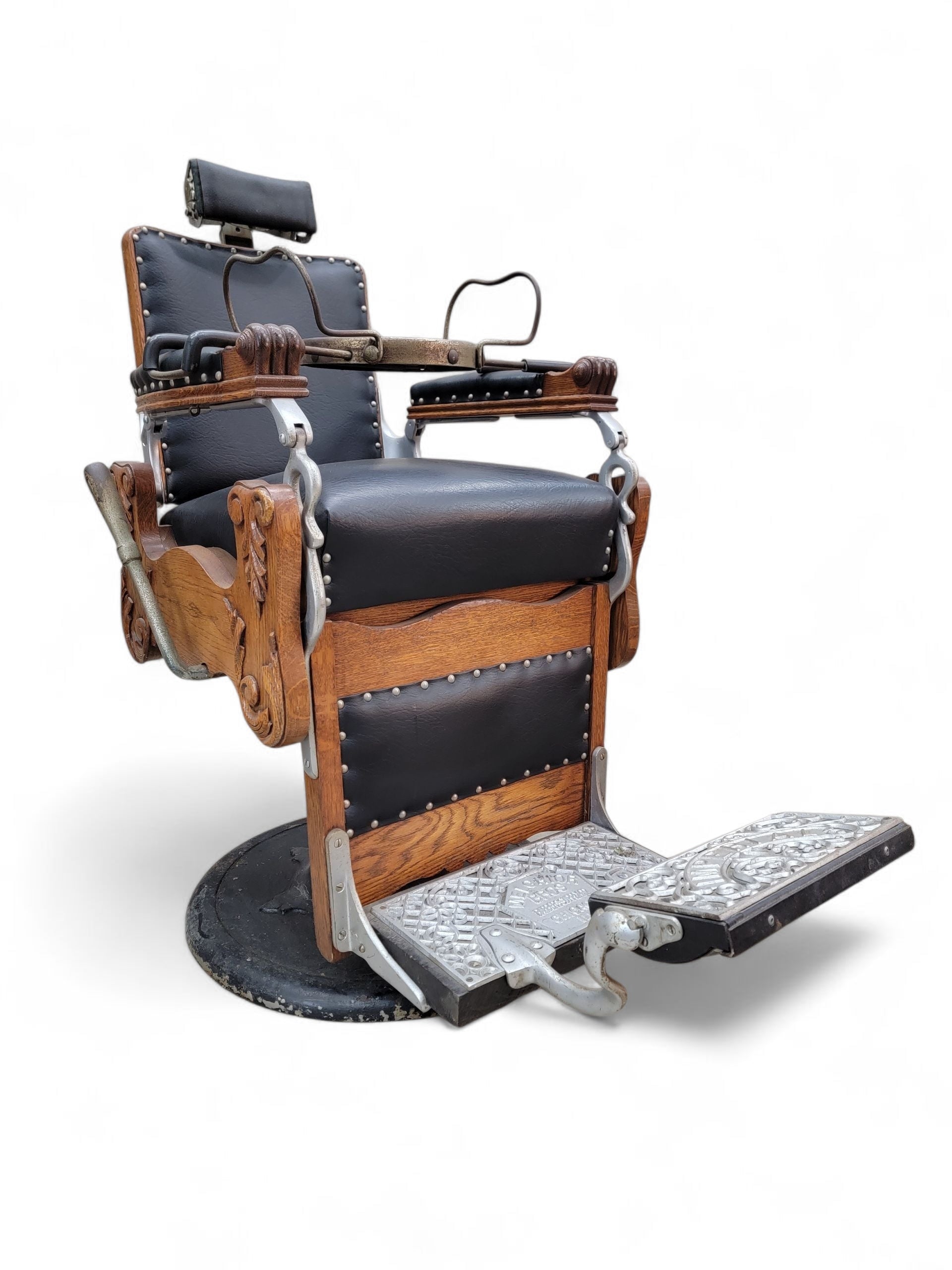 Antique Imperial Barber Chair by Melchior Bros. Barber Chair Company