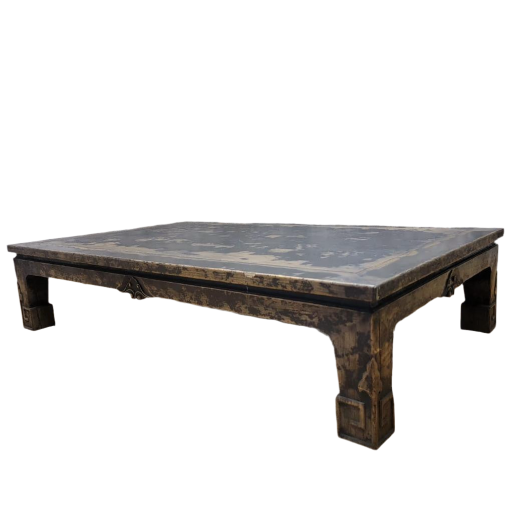 Antique Shanxi Province Elm Coffee Table Cut From Chinese Bed