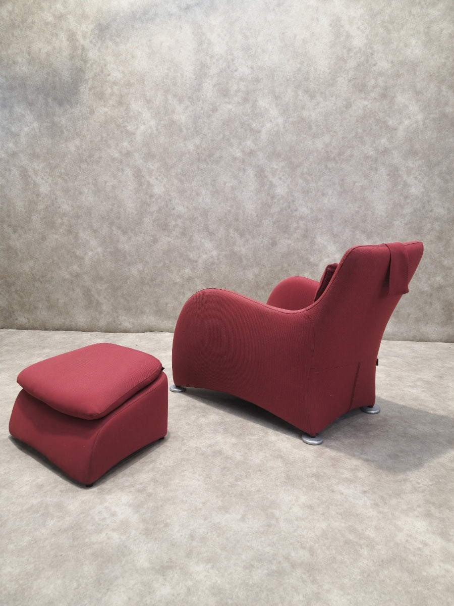 NEW - Vintage Original Gerard Van Den Berg Loge Lounge & Ottoman for Montis for Upholstery