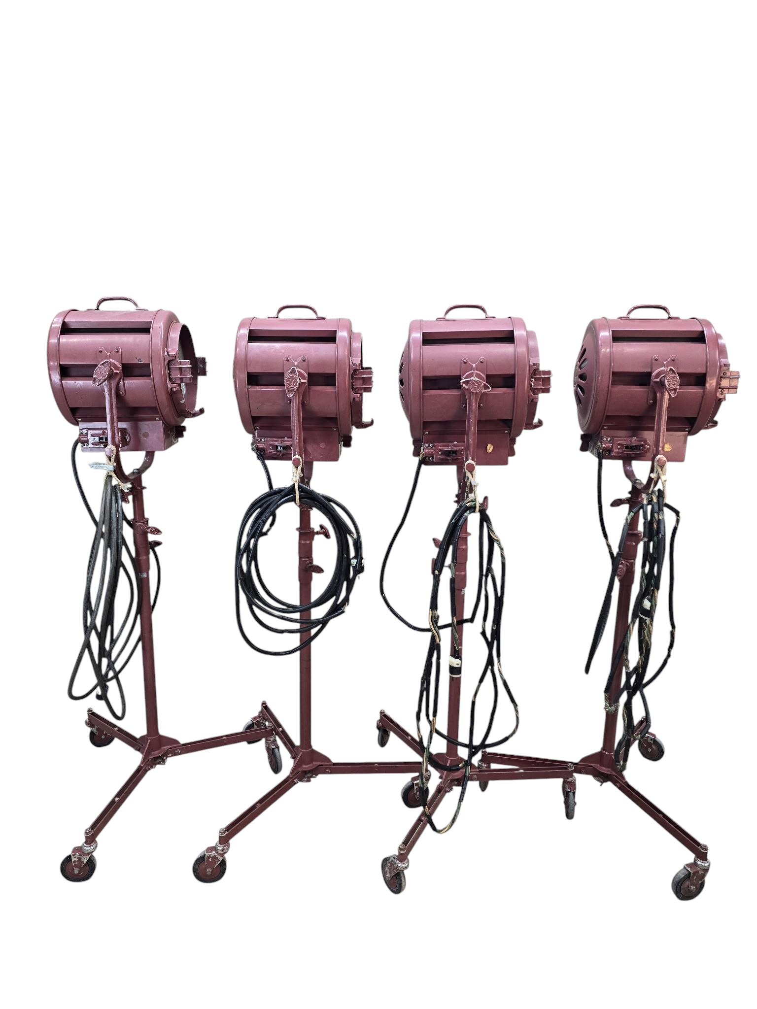 Mole-Richardson Type 412 Junior Solar Spot Hollywood Studio Floor Lamps – Set of 4